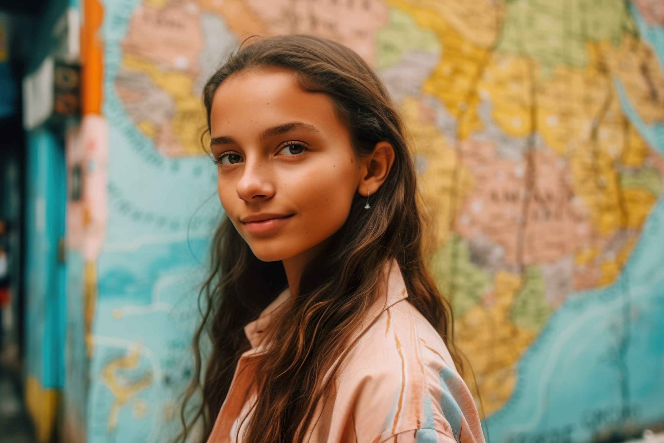 Estudante brasileira em programa de intercâmbio no exterior