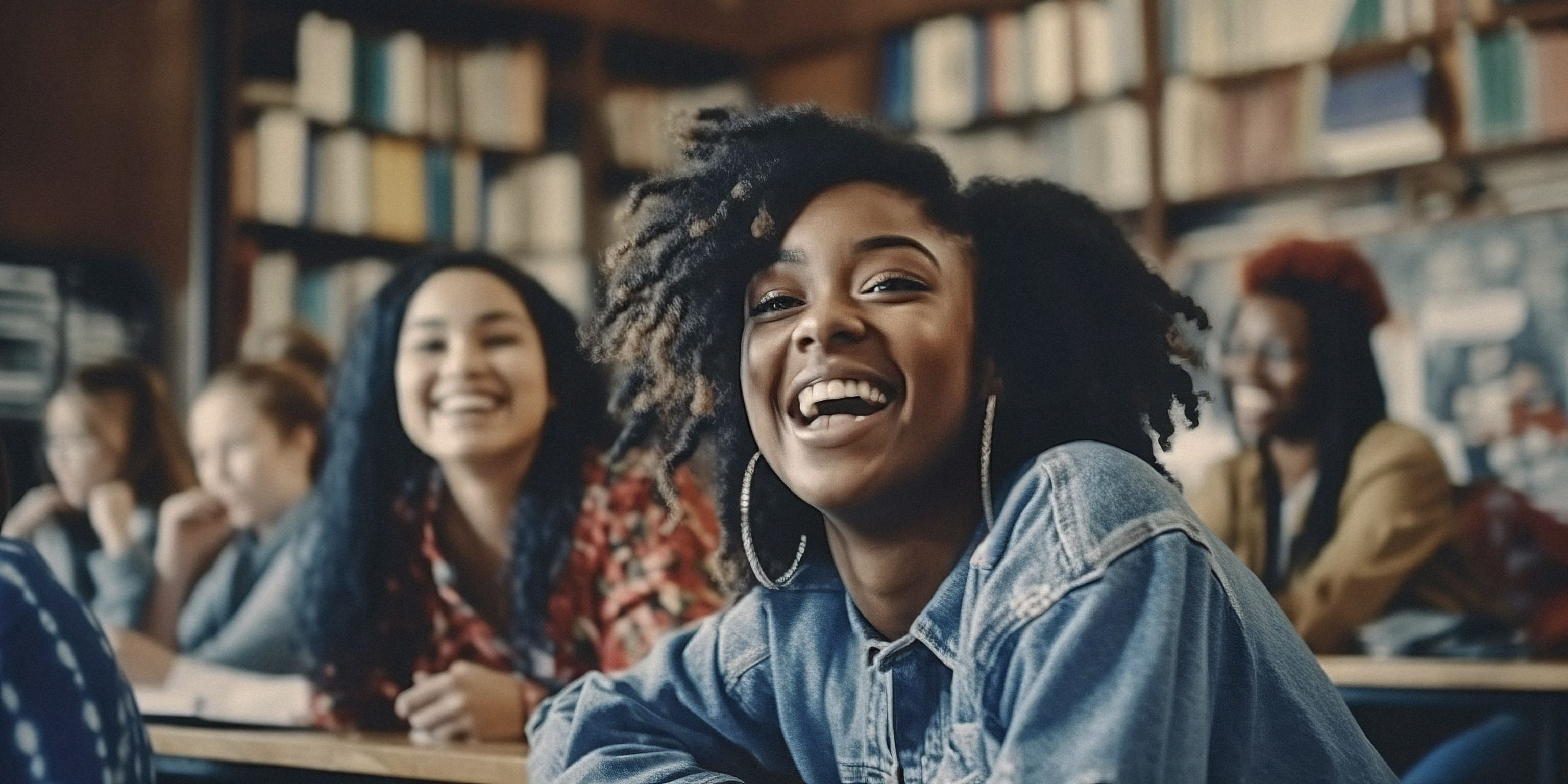 Estudante brasileira participando de programa de intercâmbio cultural no exterior