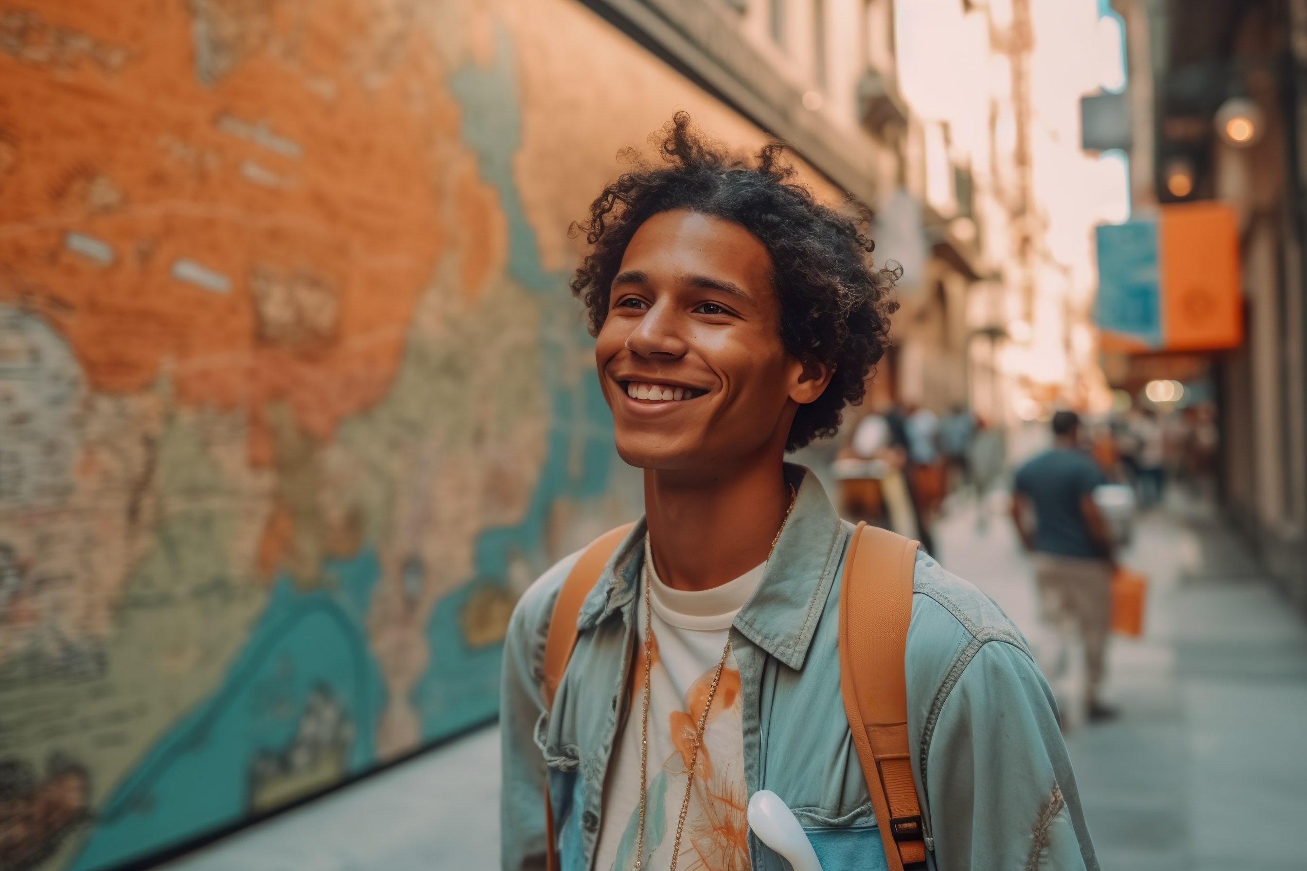 Estudante brasileiro durante programa de intercâmbio no exterior