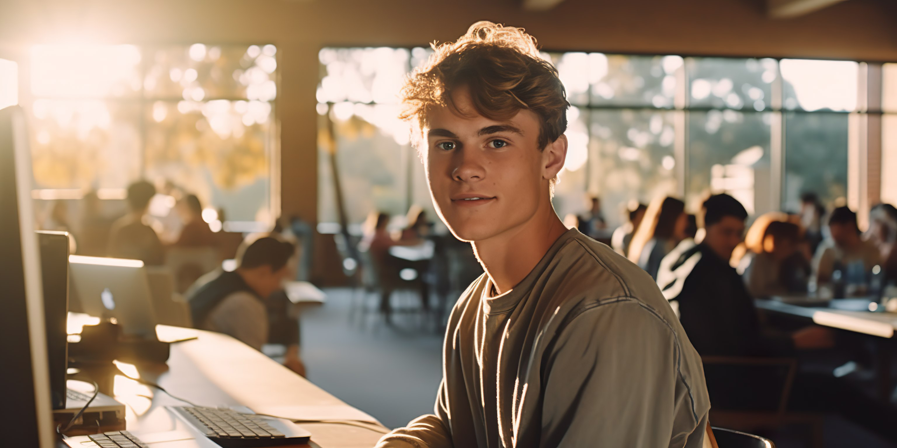 Estudante em intercâmbio de férias