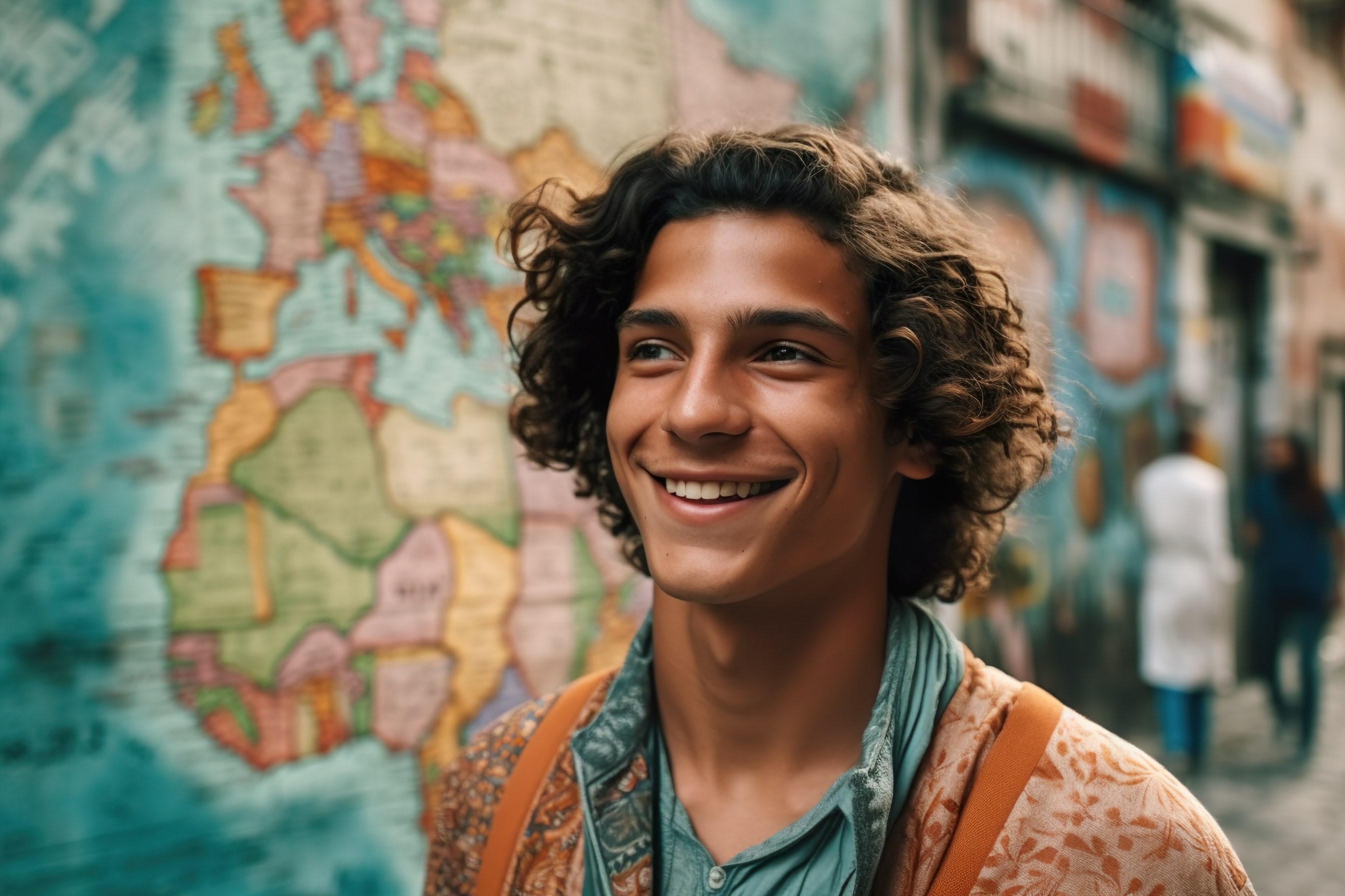 Estudante em intercâmbio de idiomas