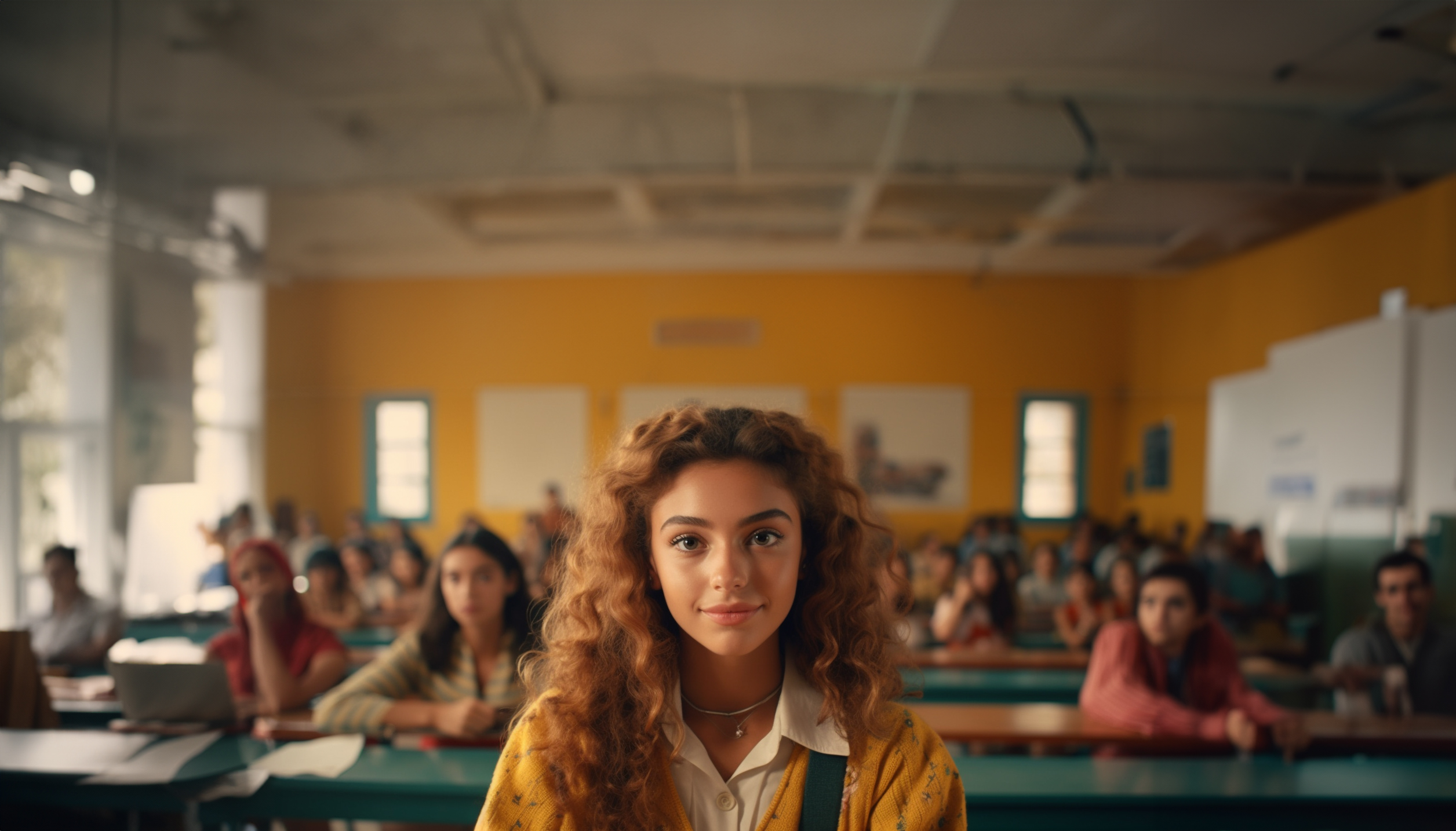 Estudante em sala de aula durante programa de intercâmbio high school no exterior