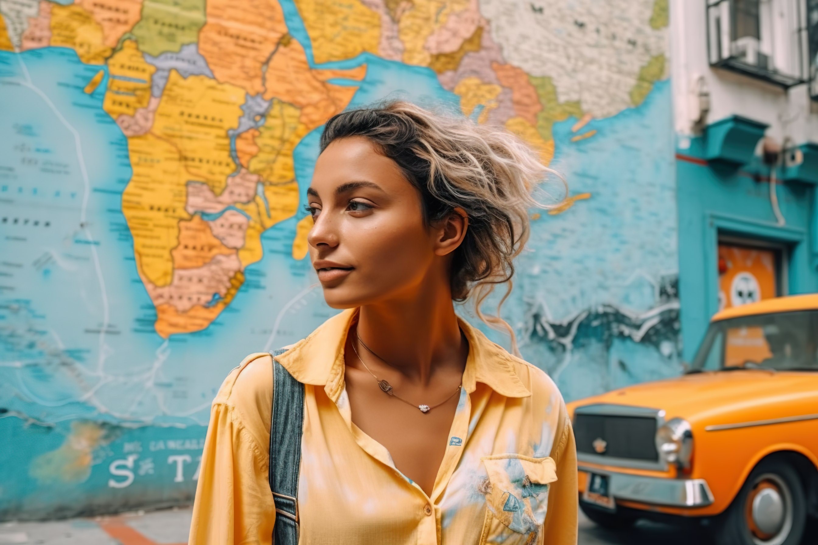 Estudante em viagem de intercâmbio cultural