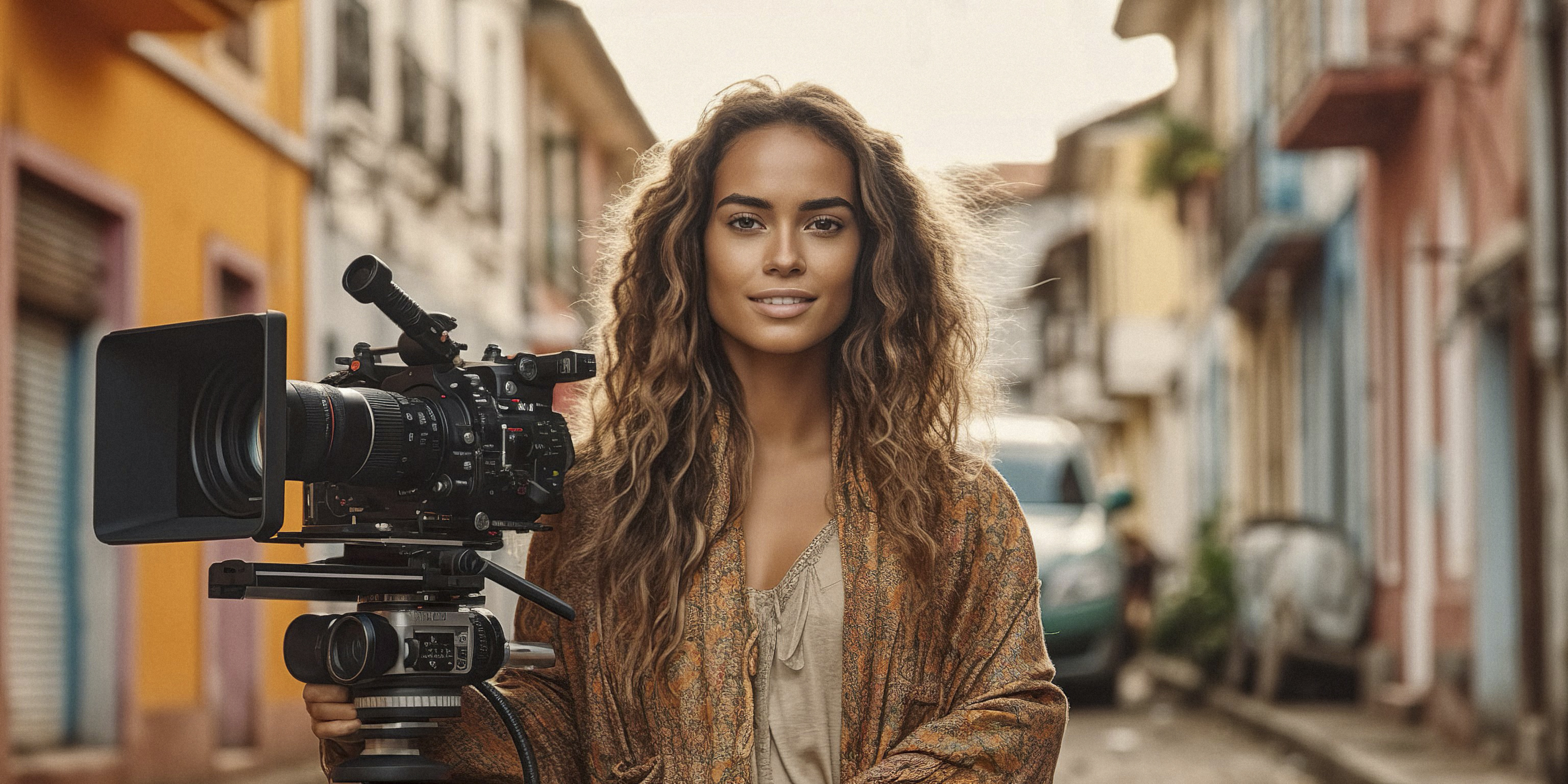 Estudante de fotografia durante intercâmbio no exterior