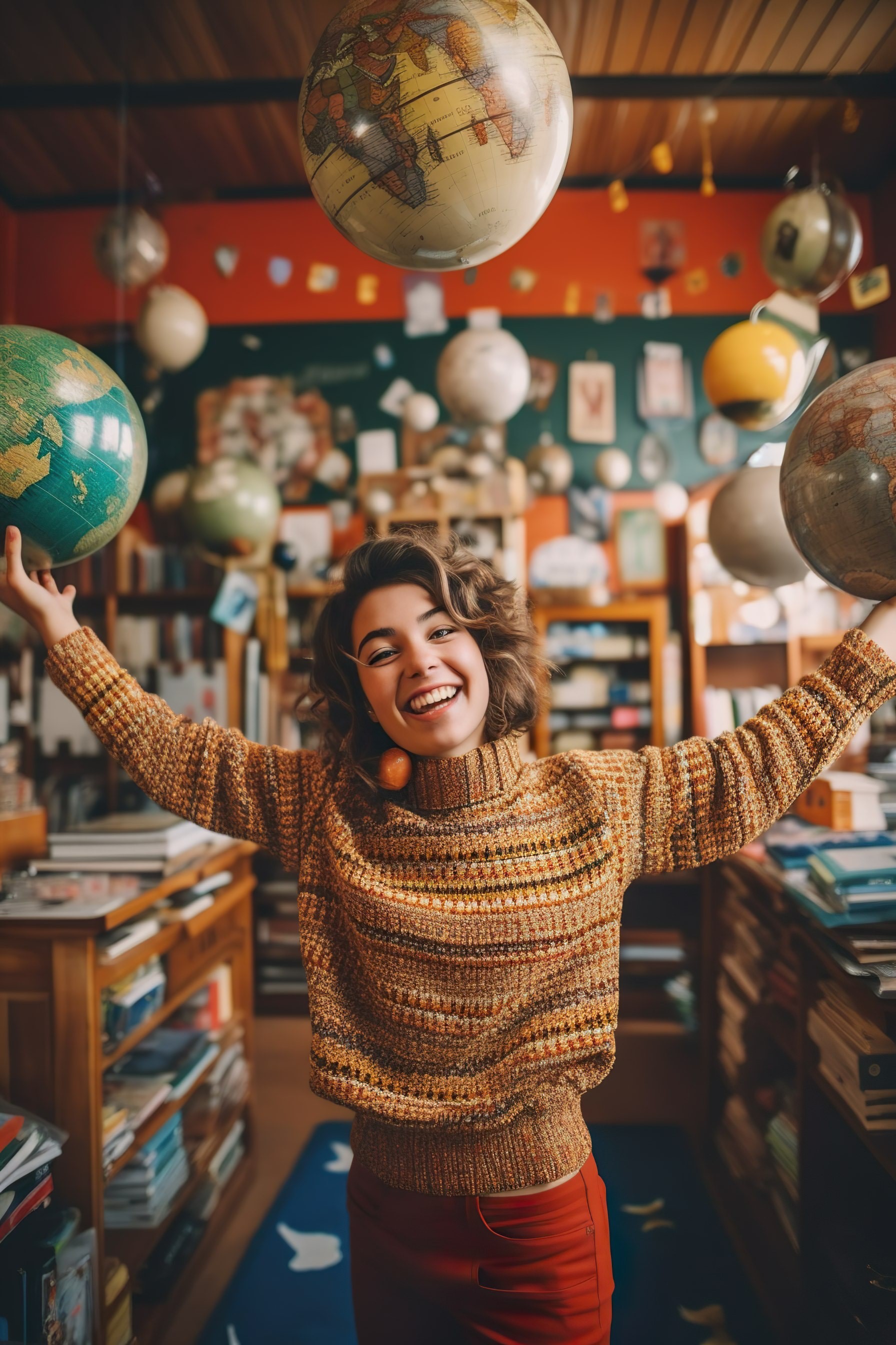 Estudante participando de programa de estudo no exterior