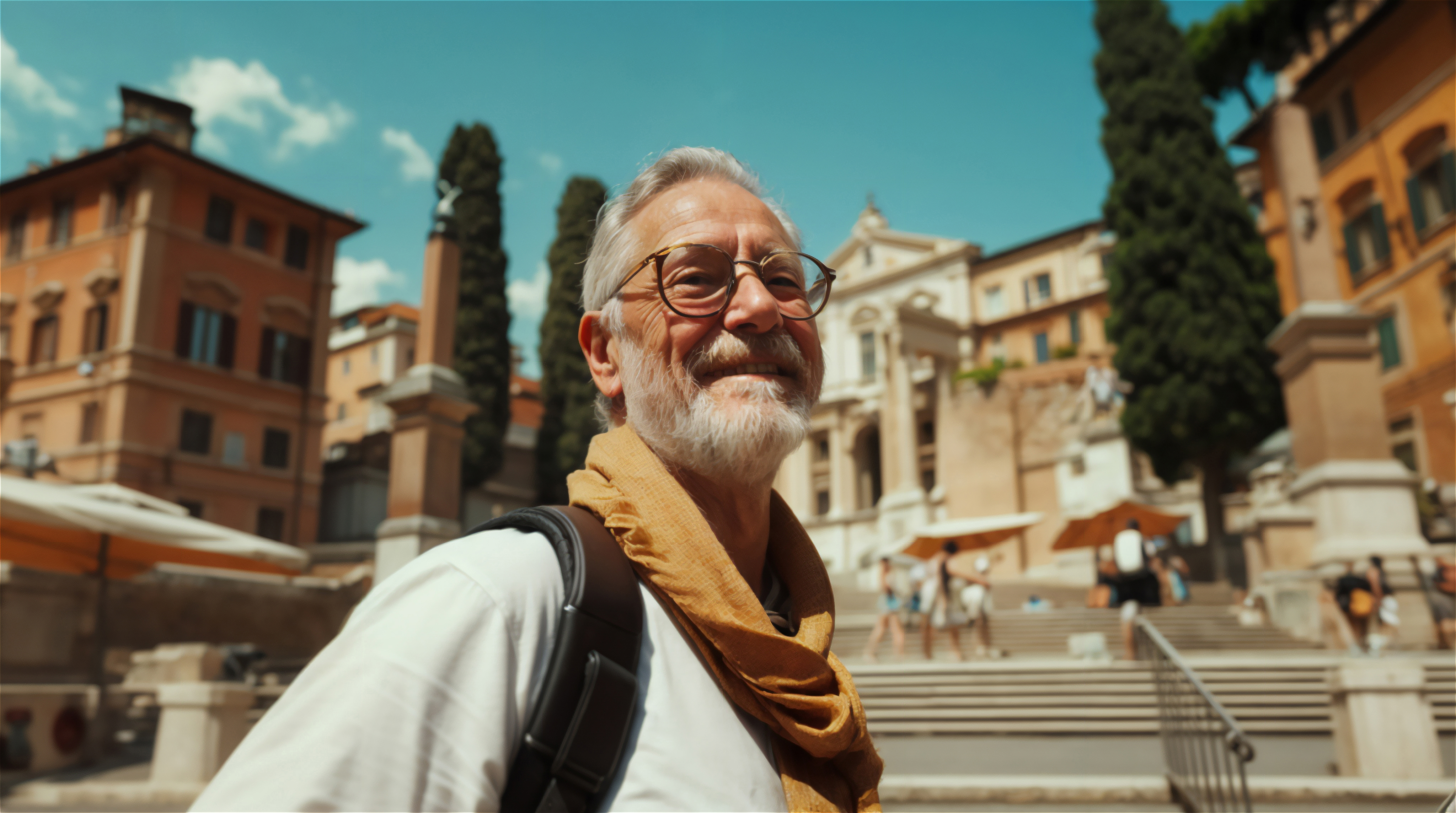 Estudante senior em programa de intercâmbio cultural no exterior