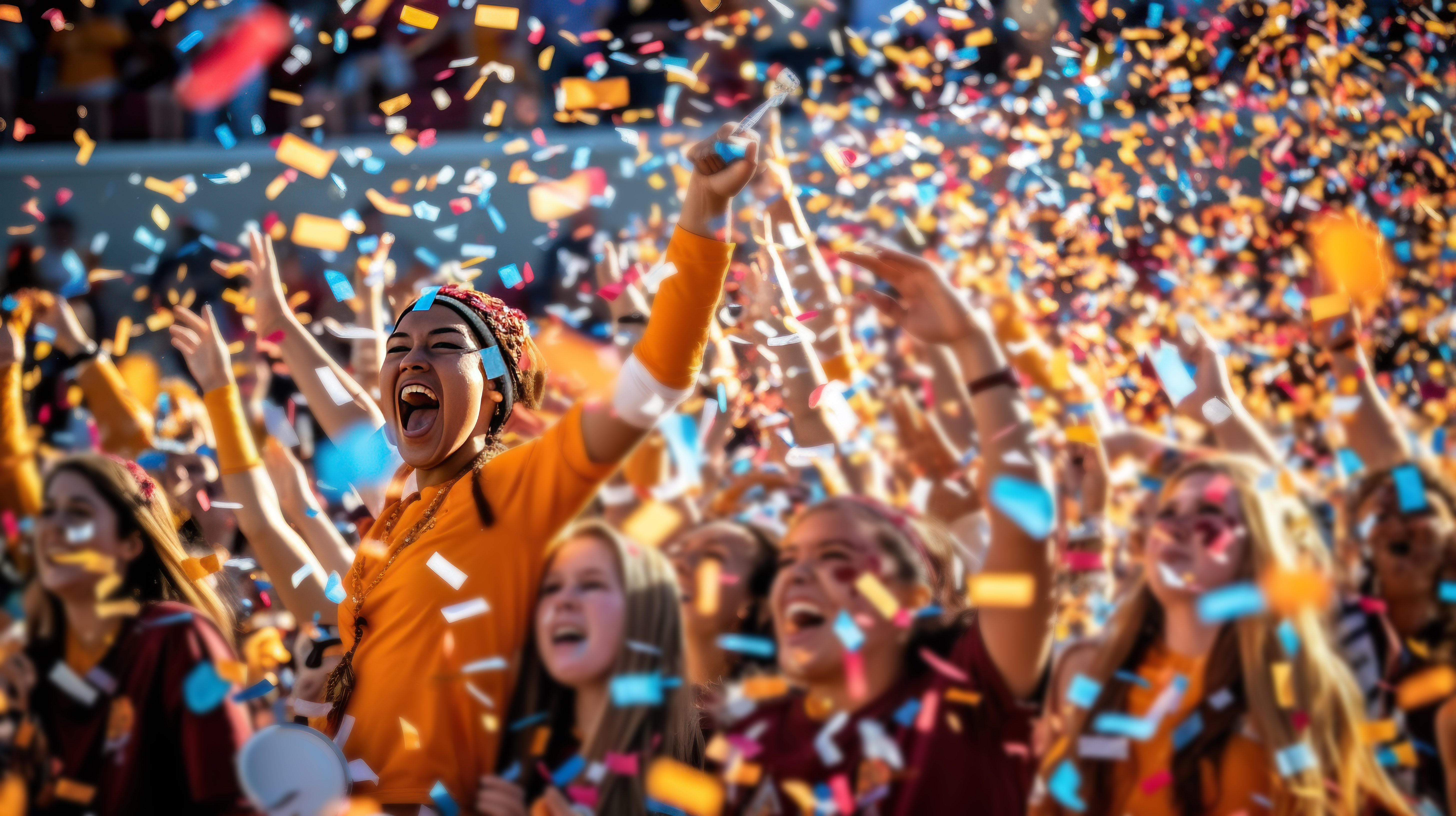 Estudantes durante programa de high school no exterior