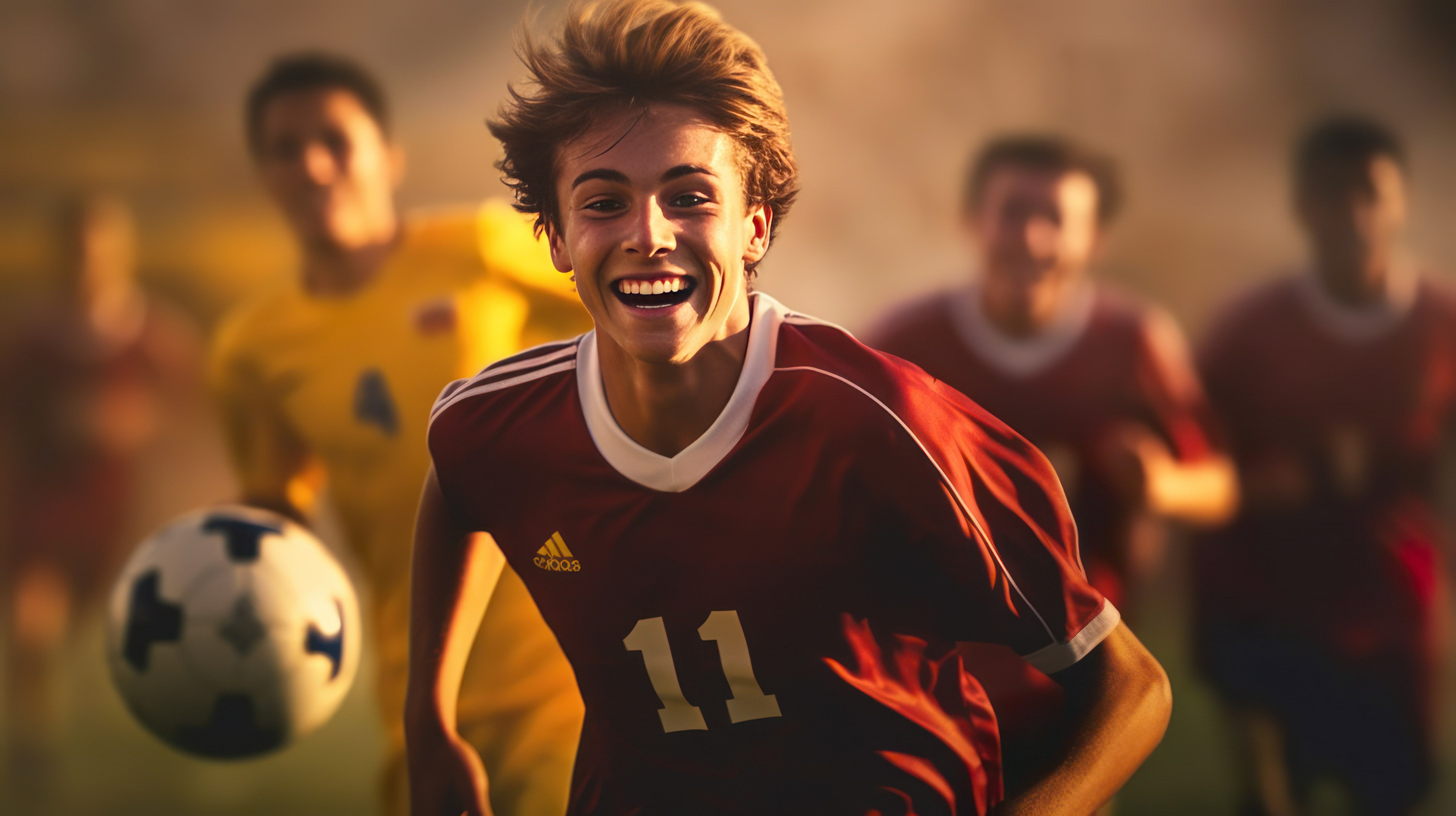 Partida de futebol durante programa de high school nos Estados Unidos