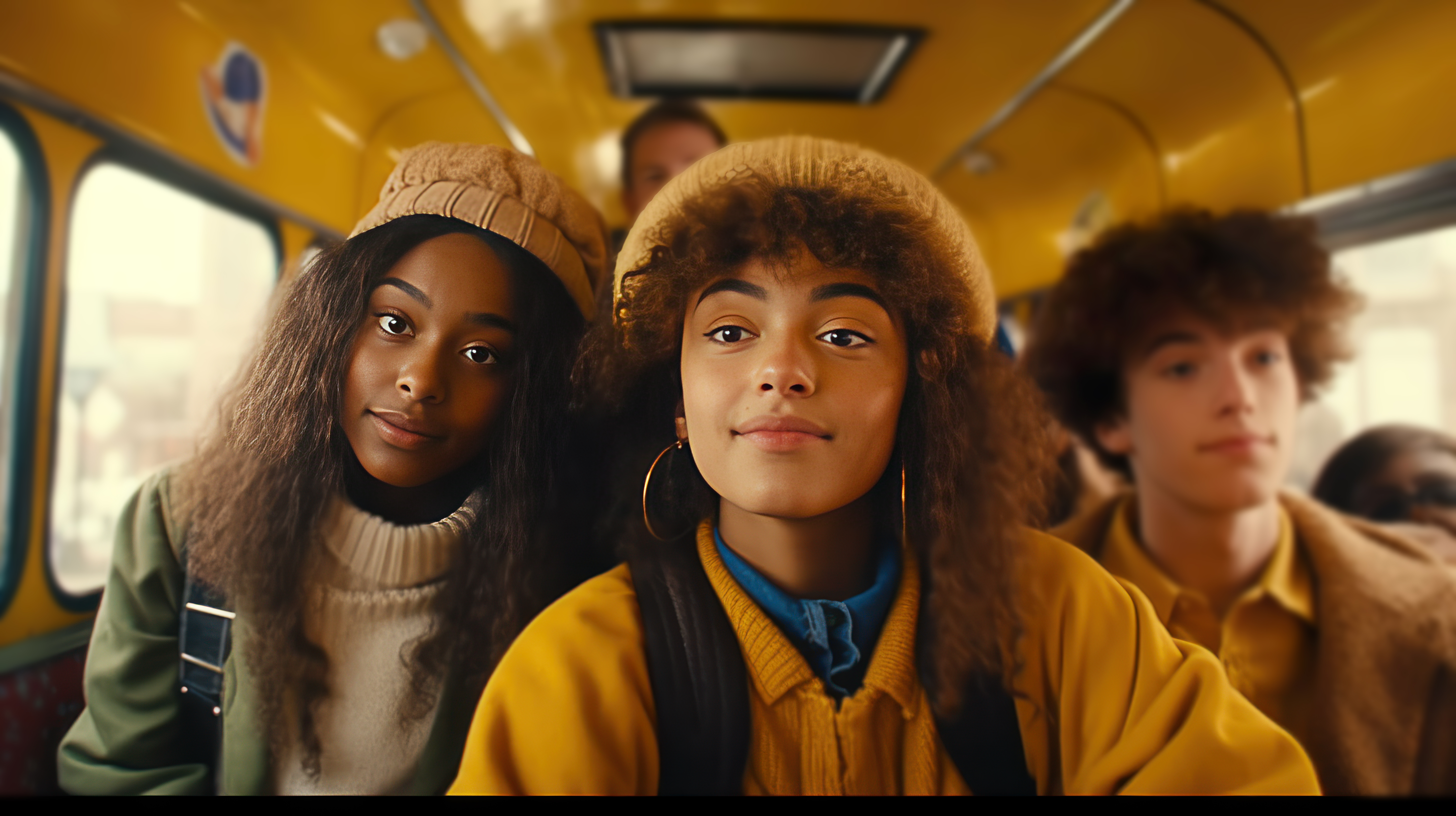 Grupo de estudantes em high school no exterior