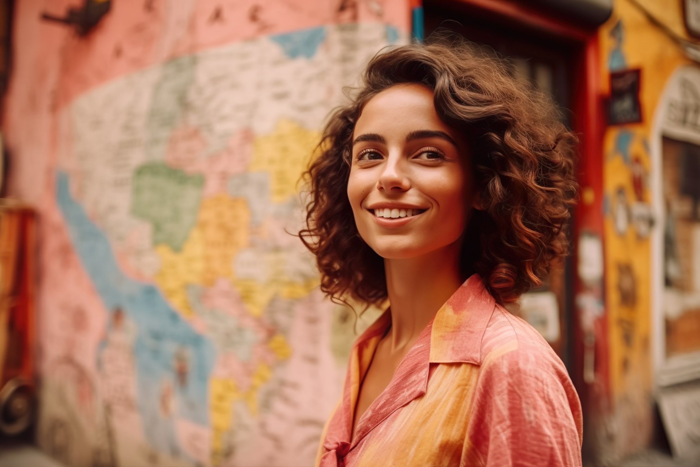 Estudante em programa de intercâmbio cultural no exterior