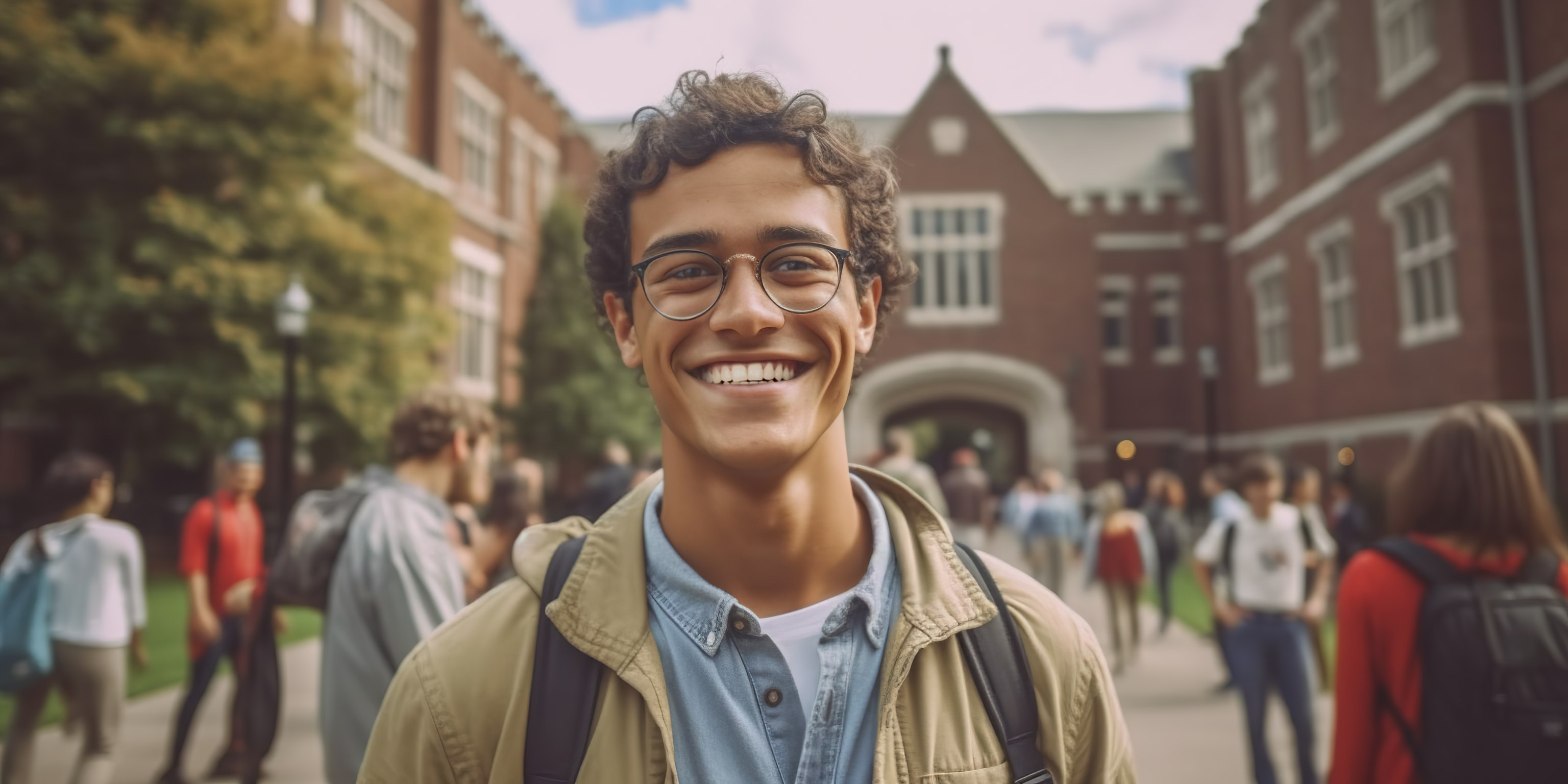 Universitário em intercâmbio para graduação no exterior
