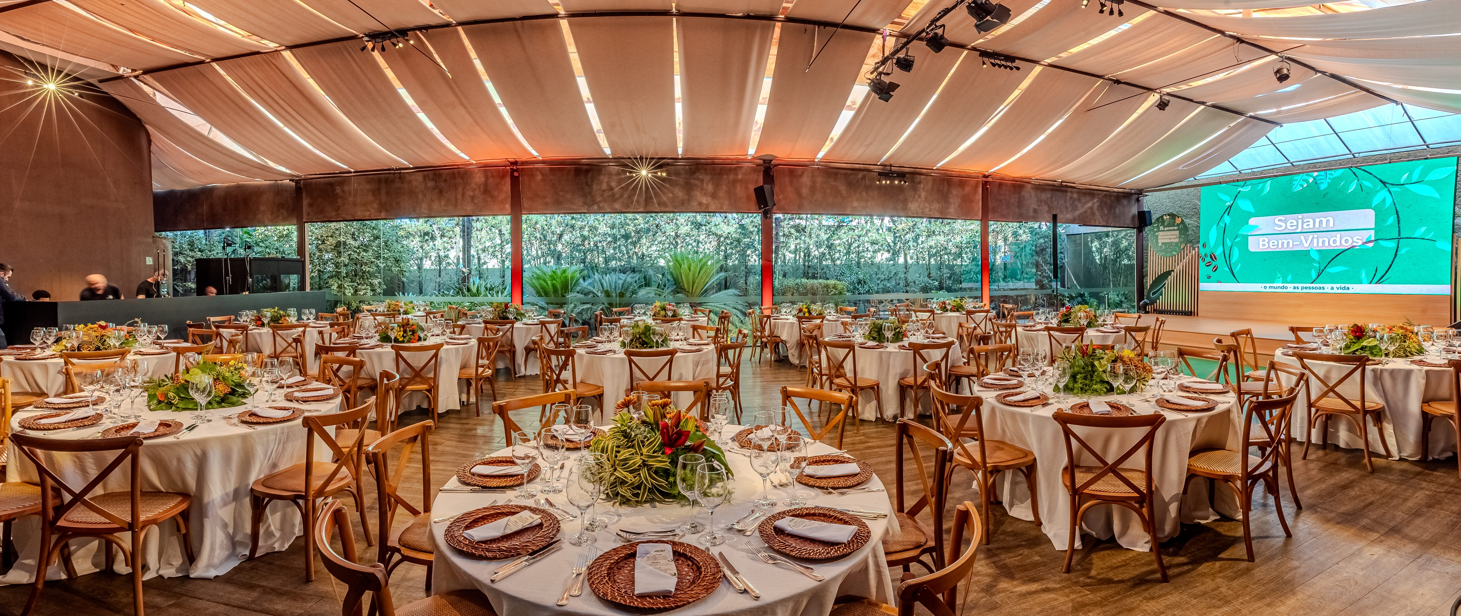 Evento corporativo realizado no espaço Bisutti Traffô