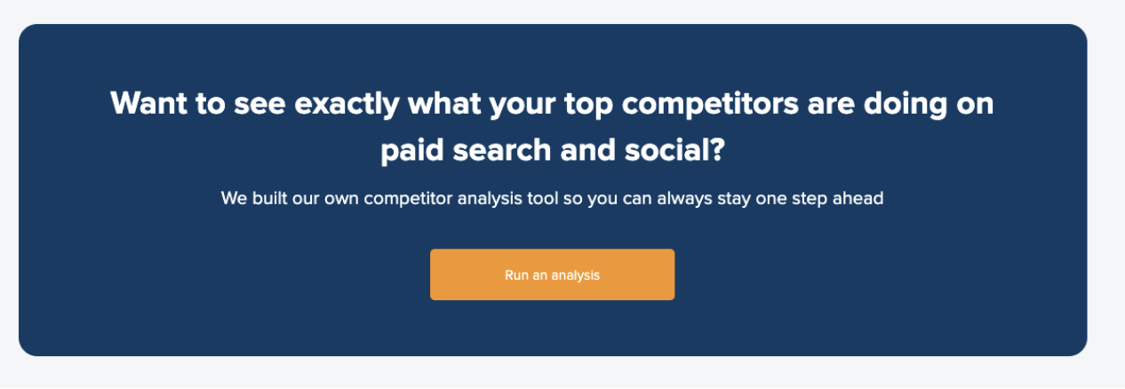 See exactly what your top competitors are doing on paid search and social