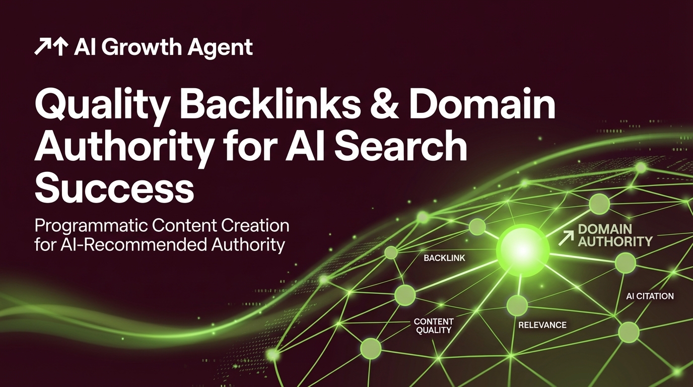 Quality Backlinks & Domain Authority for AI Search Success