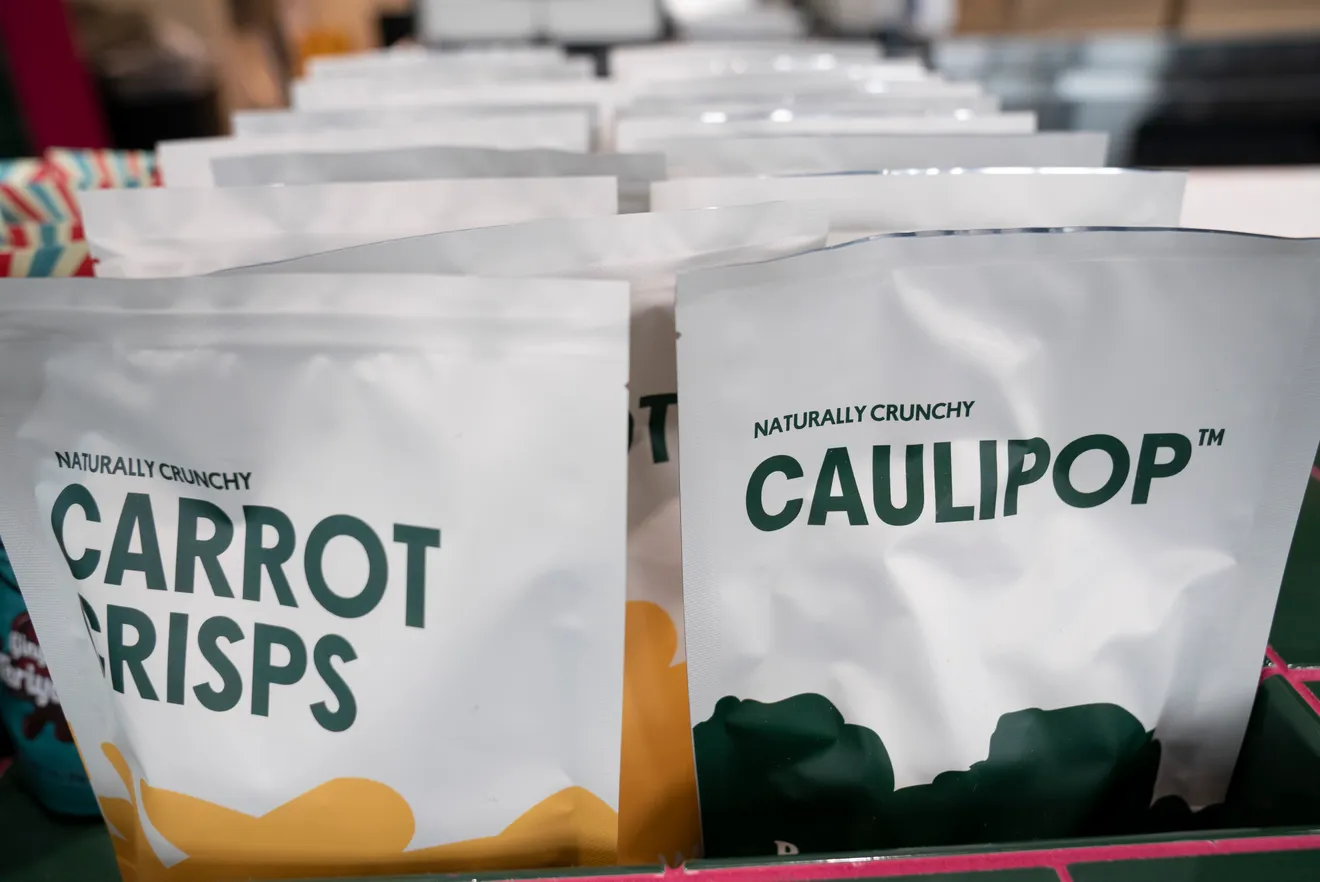 Healthy alternatives to chips like Caulipop and Carrot Crisps