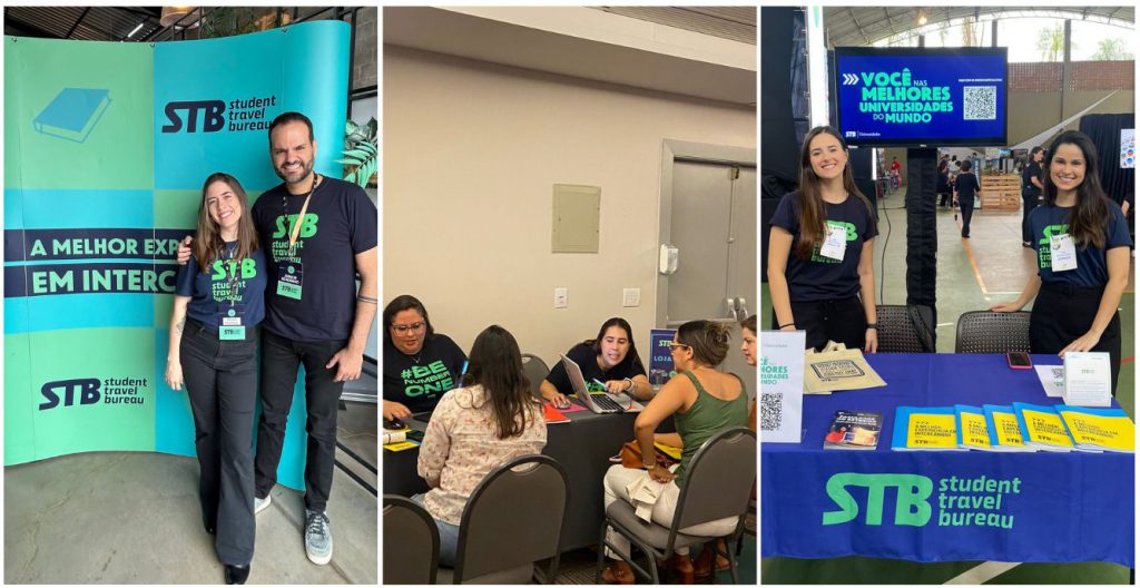 STB apresenta opções de intercâmbio, universidades e cursos no exterior em feiras e eventos educacionais.