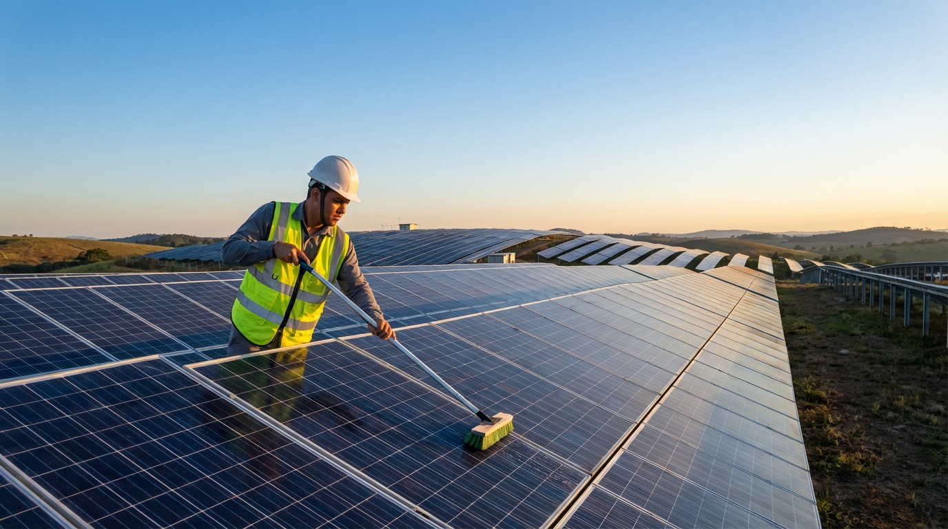 Mantenimiento y operación de sistemas solares empresariales