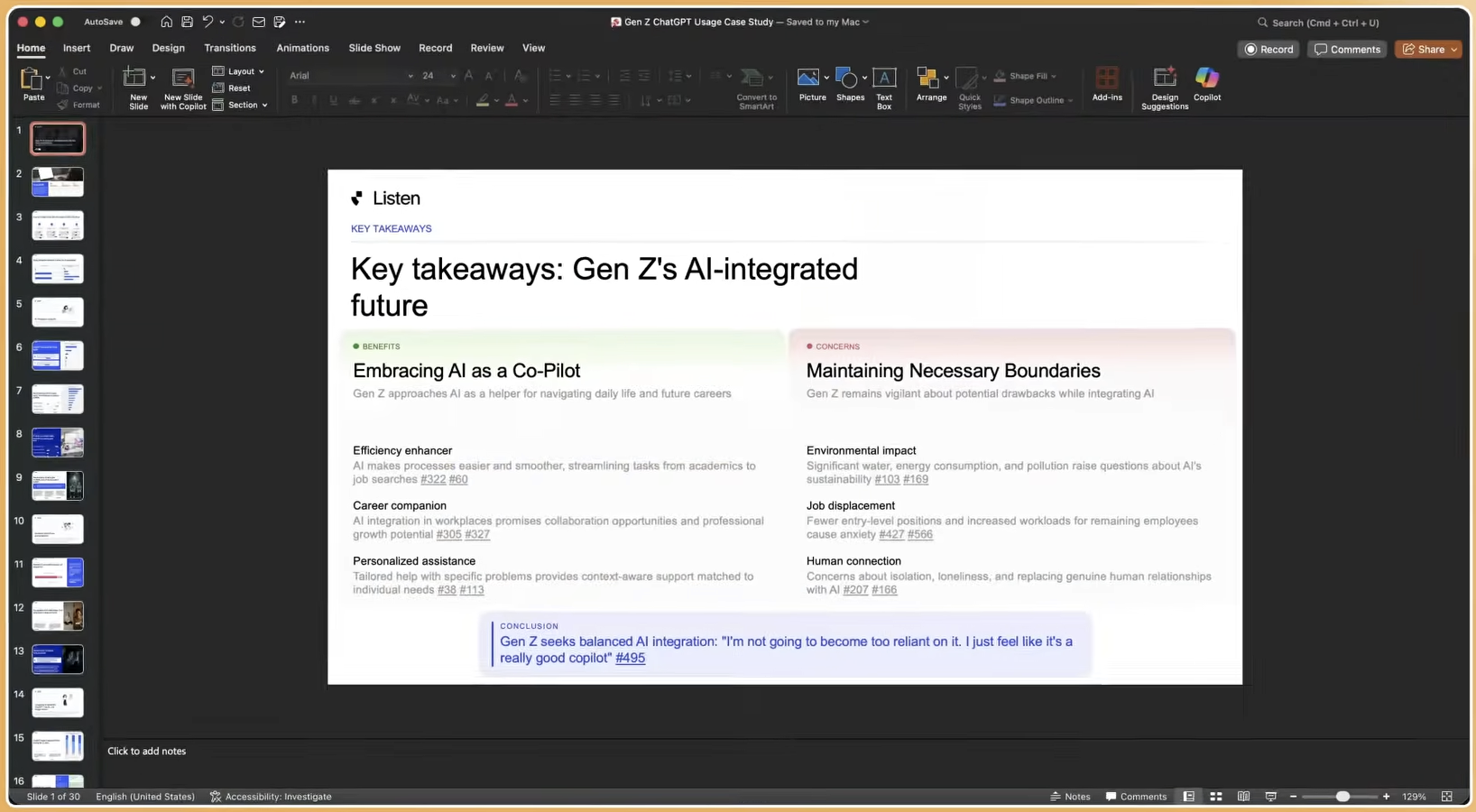 Listen Labs' Research Agent quickly generates consultant-quality PowerPoint slide decks