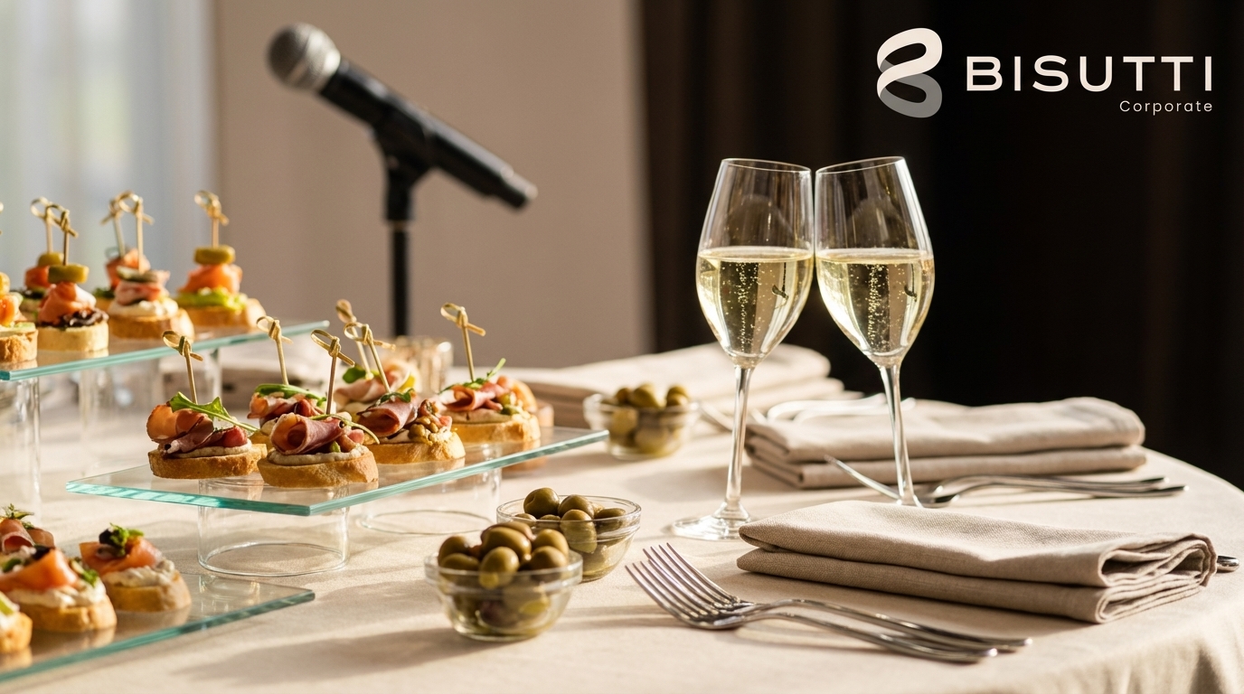 Buffets eventos corporativos Brooklin: solução 360º Bisutti