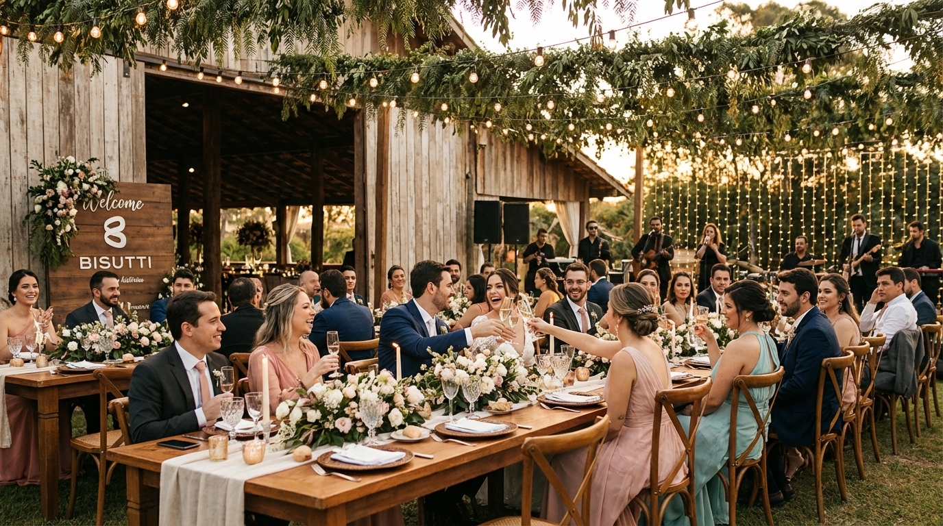 Ideias de casamento na fazenda sofisticado: rústico-chique