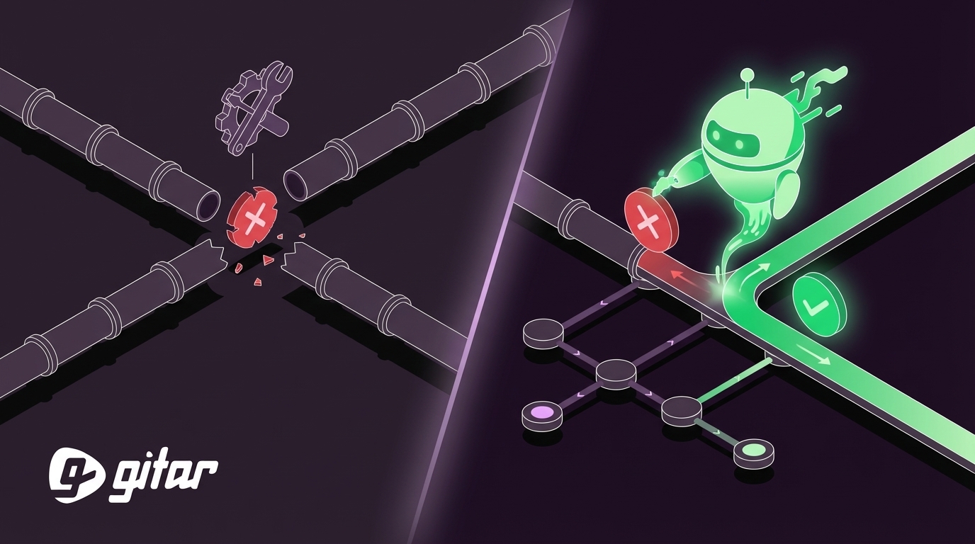 Qodo PR Agent vs Gitar: Automatic CI Pipeline Failure Fixes