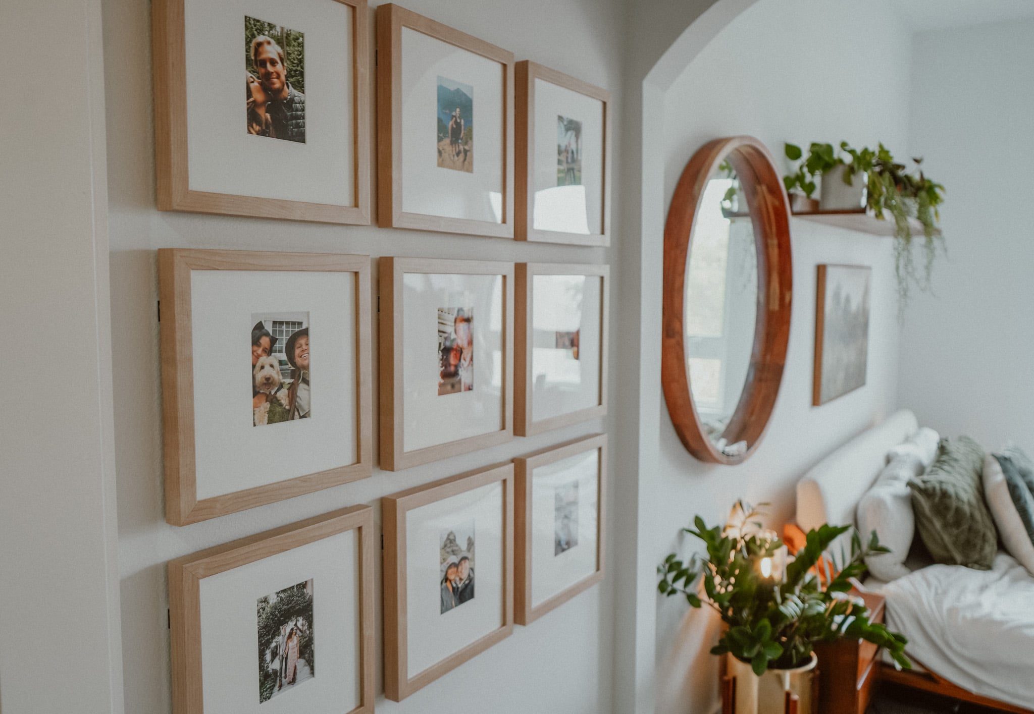 Frameology's Luxe Vertical Grid gallery wall looks great in any hallway