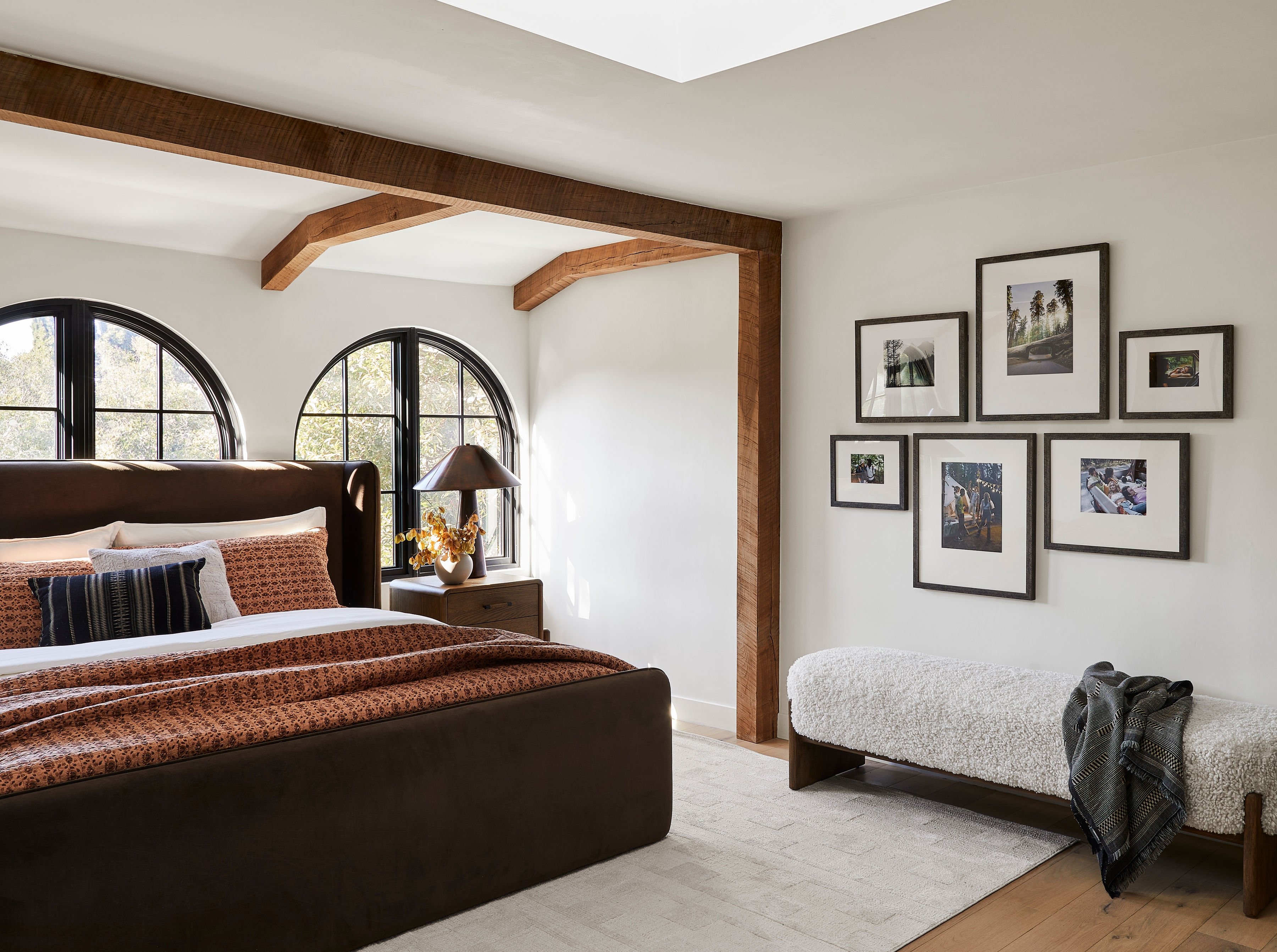 Frameology's Luxe Hallway gallery wall in a beautiful bedroom display
