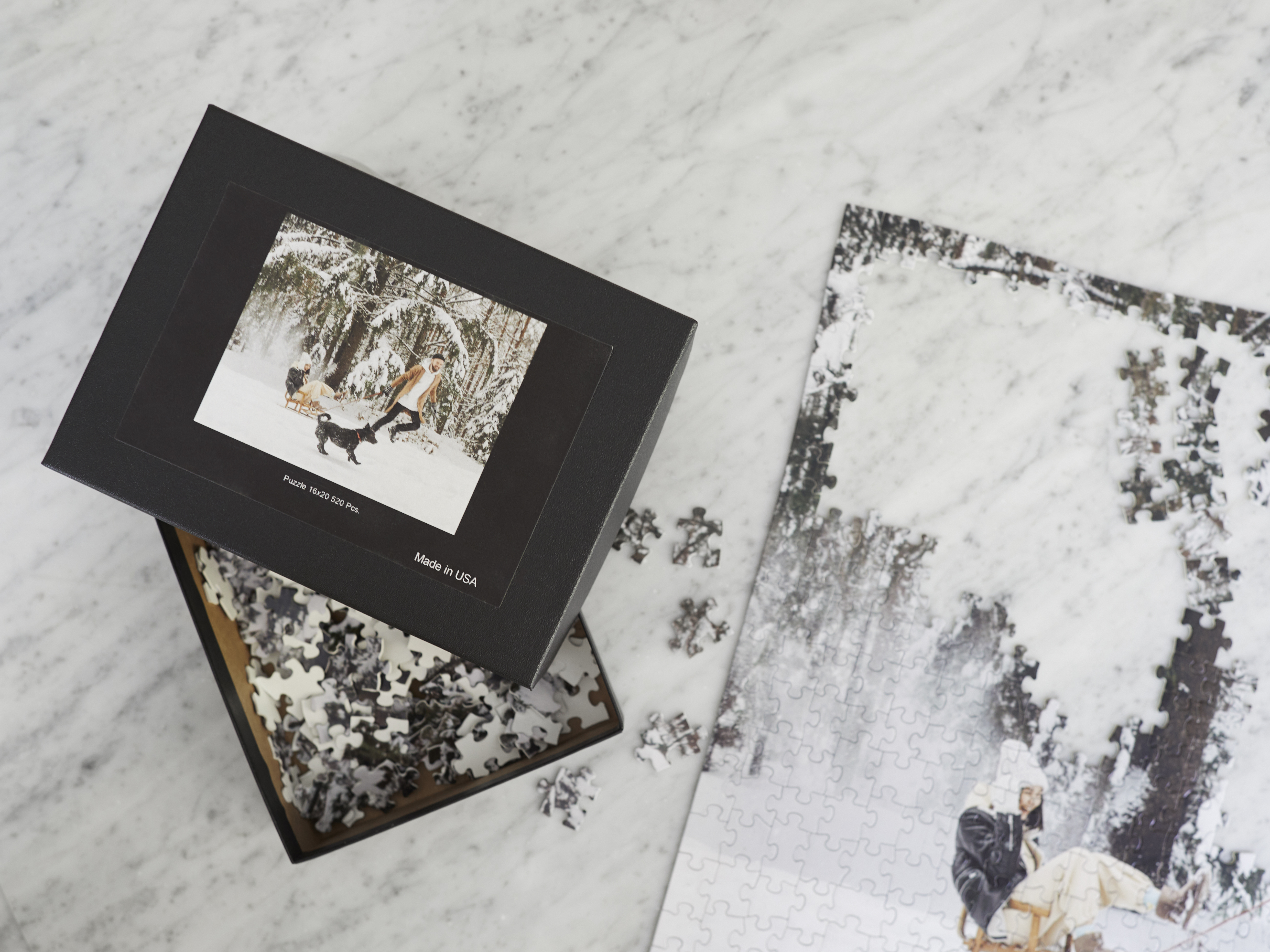 Close-up of a custom Frameology Puzzle — a great personalized gift idea