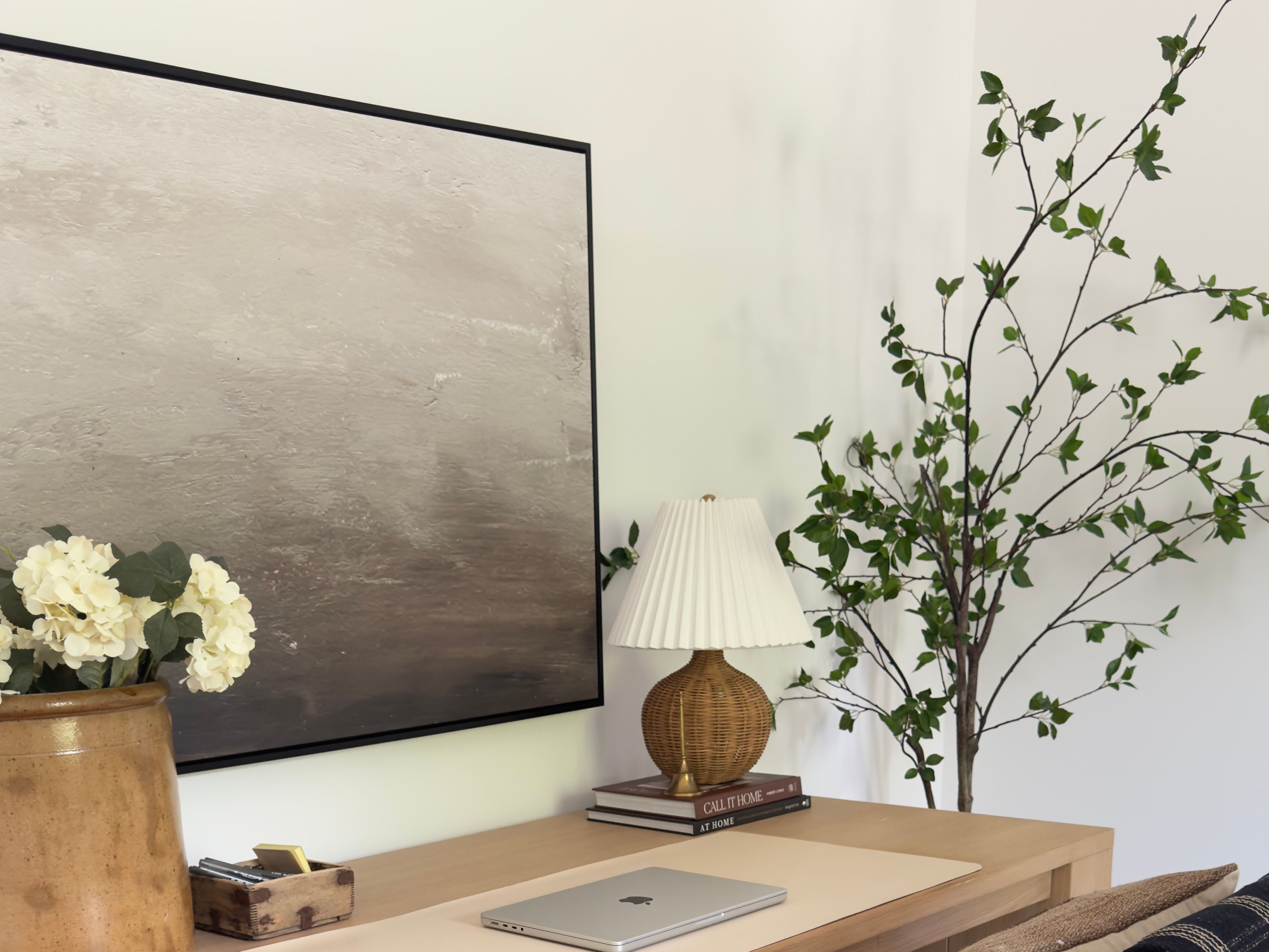 Large HD Framed Canvas in a home office