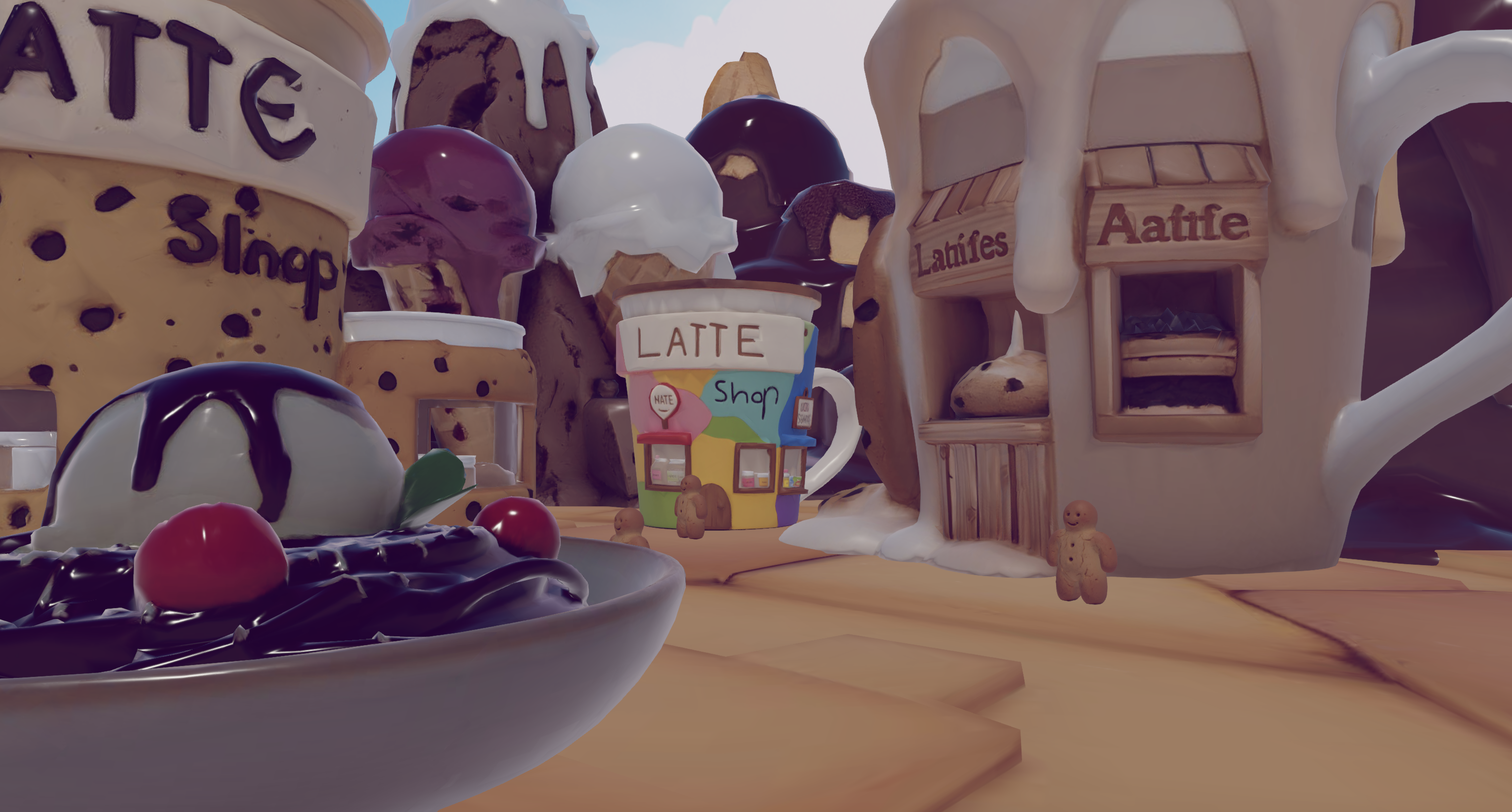 Characters and world generated through Nilo's a browser-based 3D creation platform built for Roblox creators and game developers