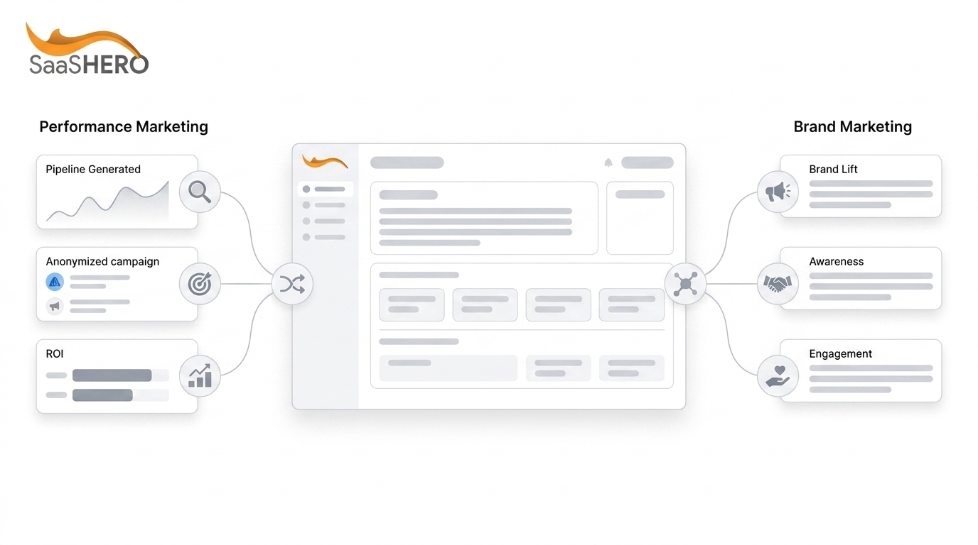 SaaS Performance vs Brand Marketing: Complete 2026 Guide