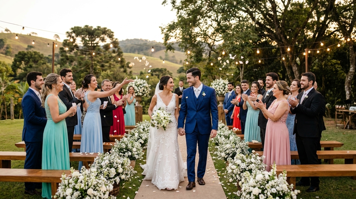 Sítio para casamento próximo a São Paulo elegante