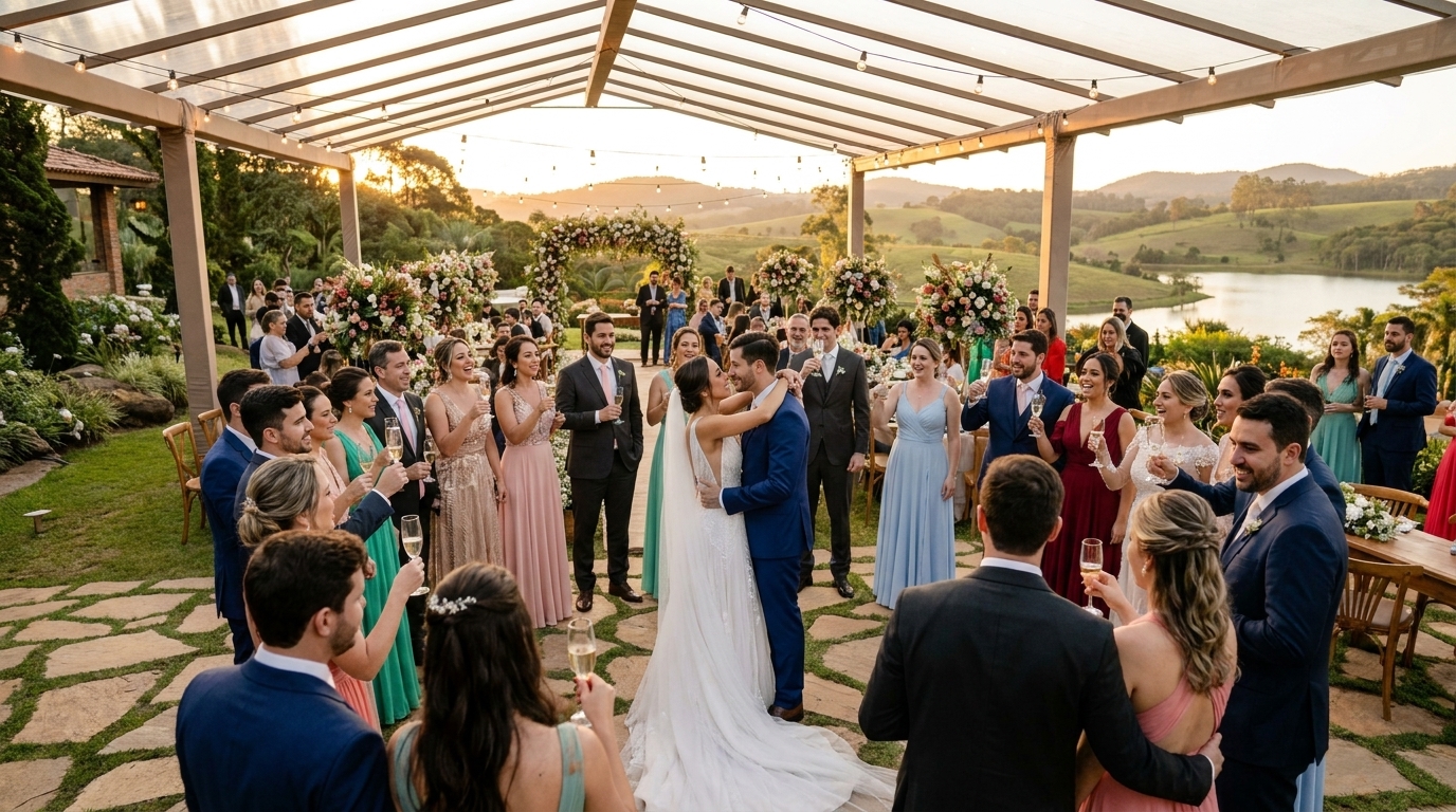 Wedding weekend em sítio de luxo: ideias para celebrar