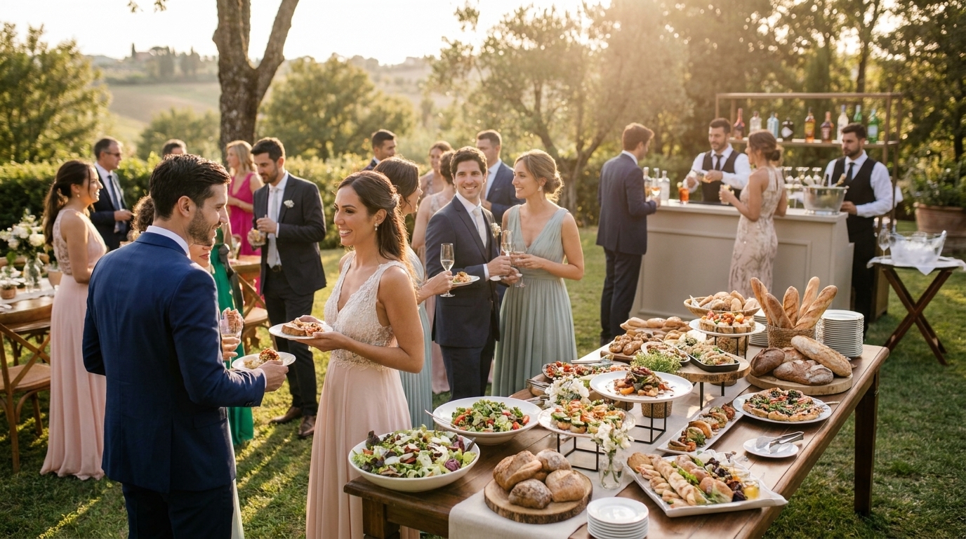 Buffet para casamento em chácara: solução 360° Bisutti