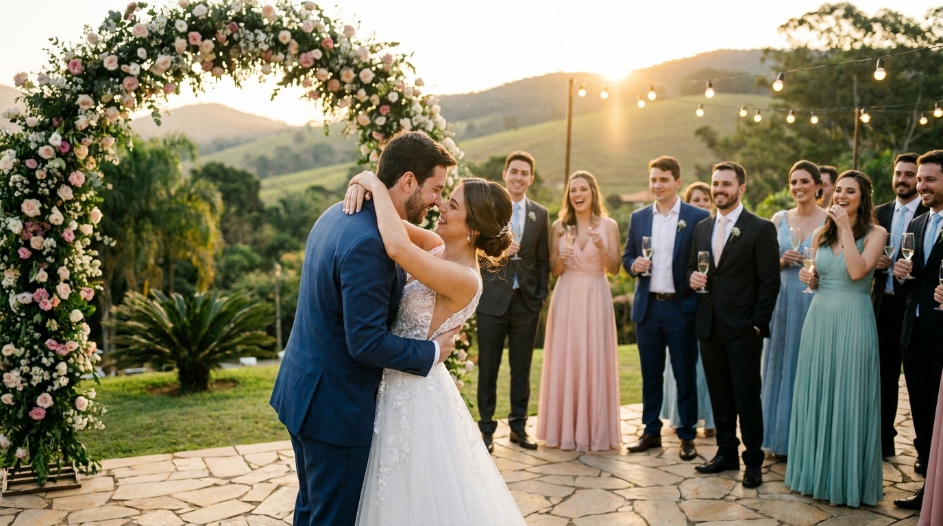 O que é casamento em chácara de luxo: guia completo 2026