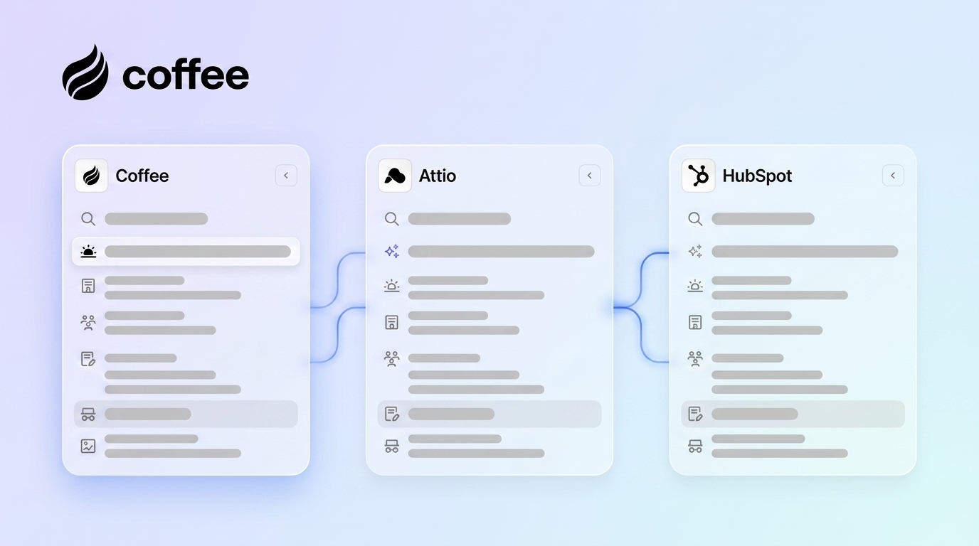 Coffee vs Attio vs HubSpot: Best CRM for Small B2B Startups