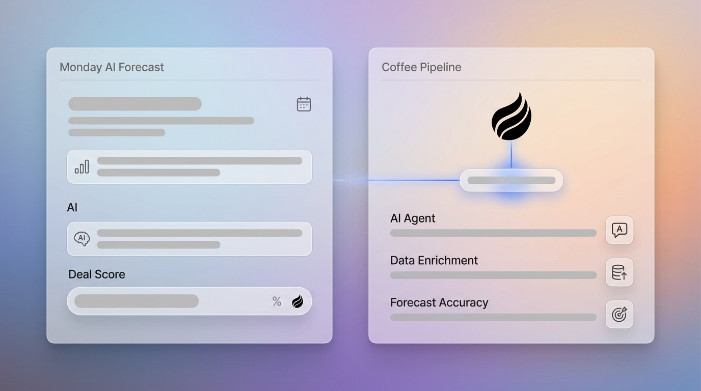 Monday AI Pipeline Forecasting vs Coffee: Setup & Accuracy