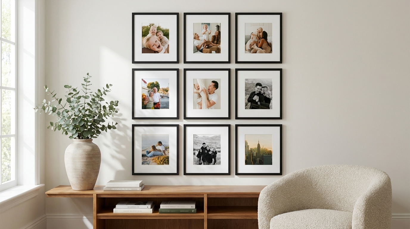 Gallery wall layouts: rules and ideas for perfect spacing – Frameology
