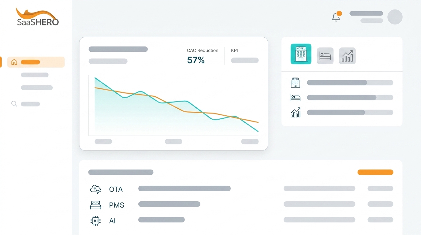 Hospitality Tech SaaS Marketing: 9 Tactics to Cut CAC 57%