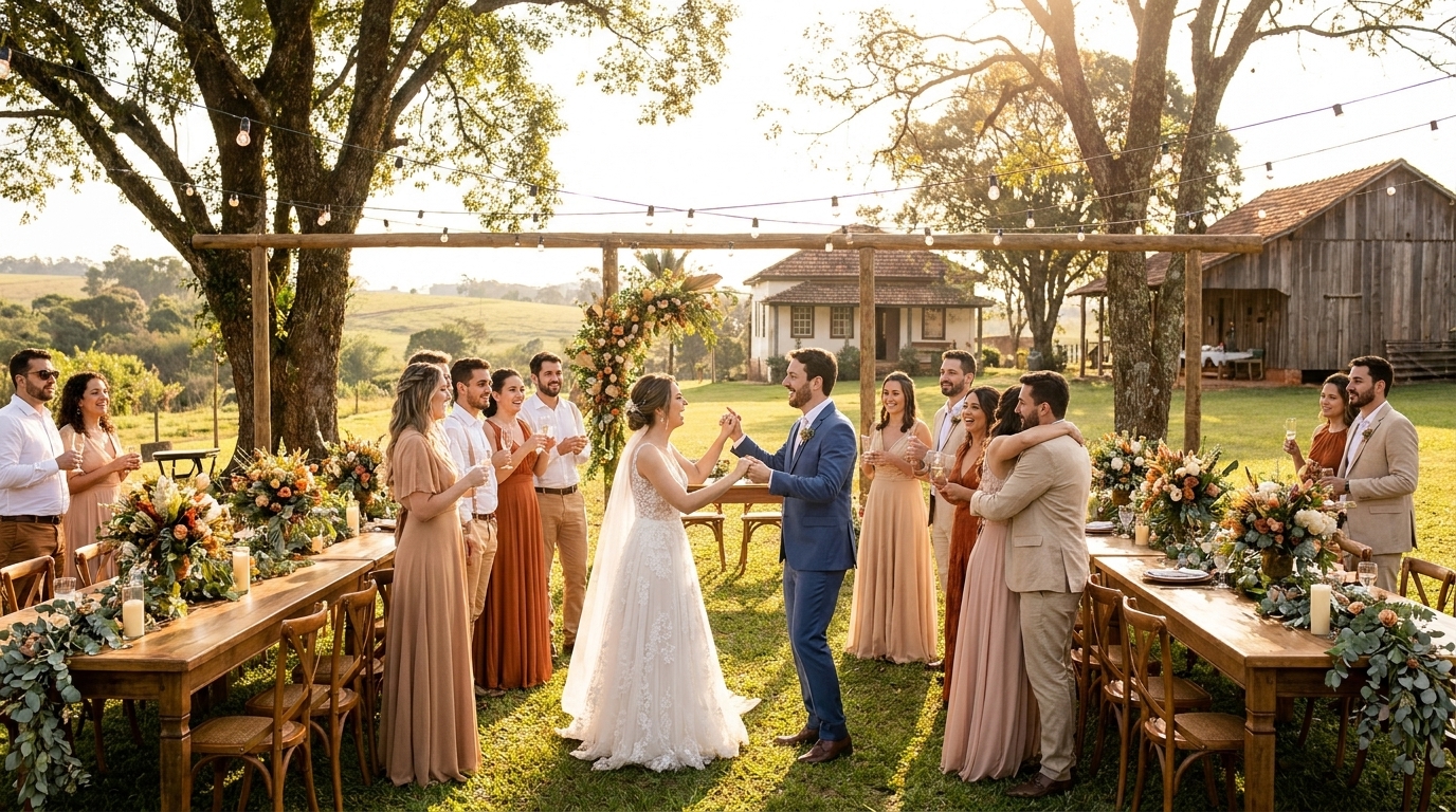 20 ideias para casamento no campo no interior de SP