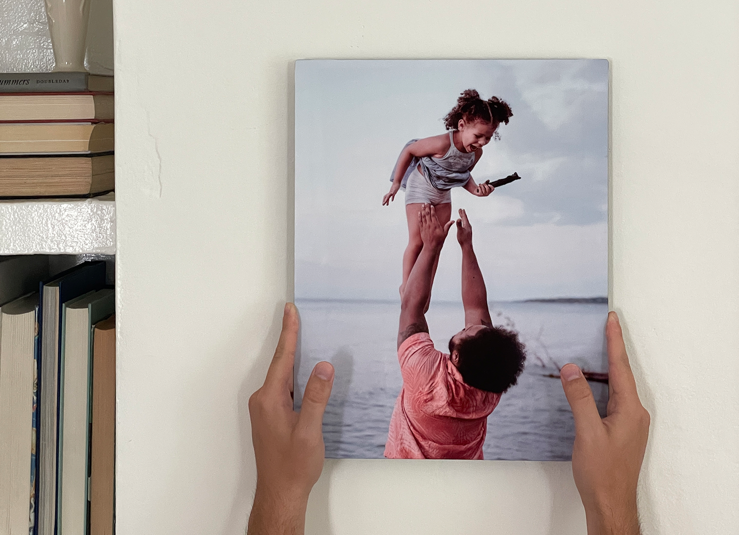 HD Metal Print of a father and daughter