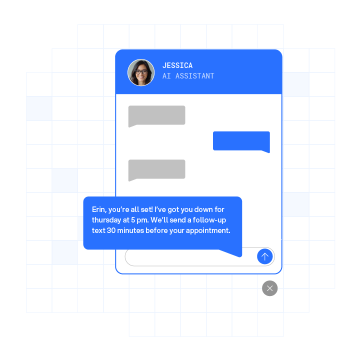 Plura Webchat interface showing AI-powered customer messaging, automated responses, and real-time conversational engagement.