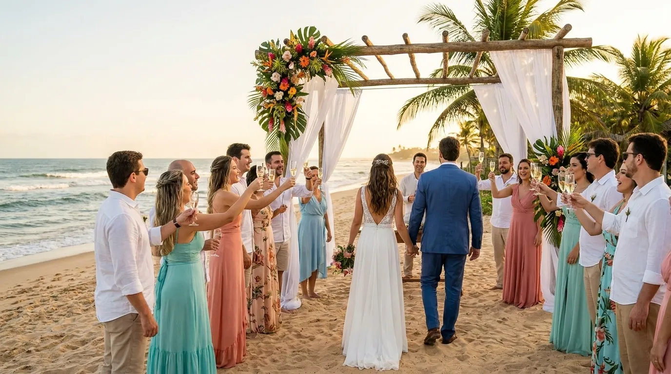 Melhor época do ano para casar em Trancoso na praia