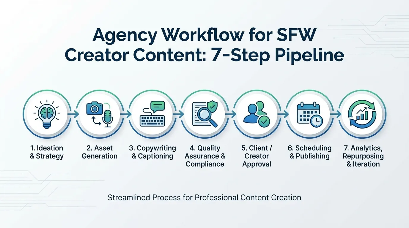 Agency Workflow for SFW Creator Content: 7-Step Pipeline