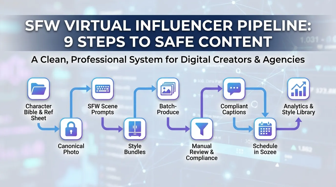 SFW Virtual Influencer Pipeline: 9 Steps to Safe Content