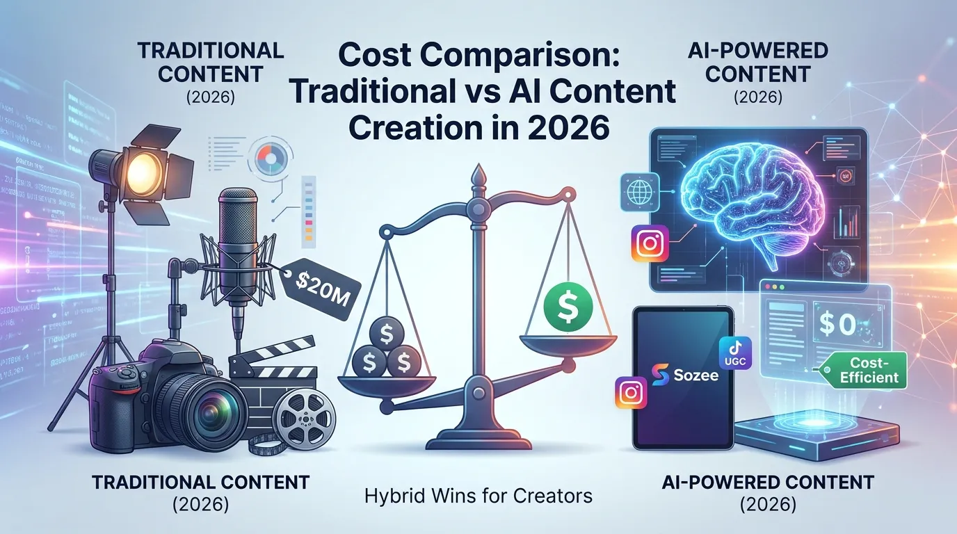 Cost Comparison: Traditional Content Creation vs AI in 2026