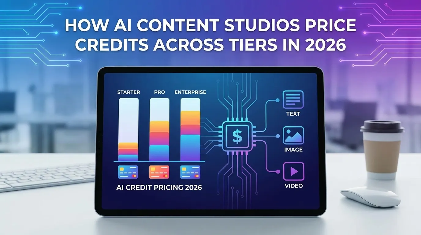 How AI Content Studios Price Credits Across Tiers in 2026