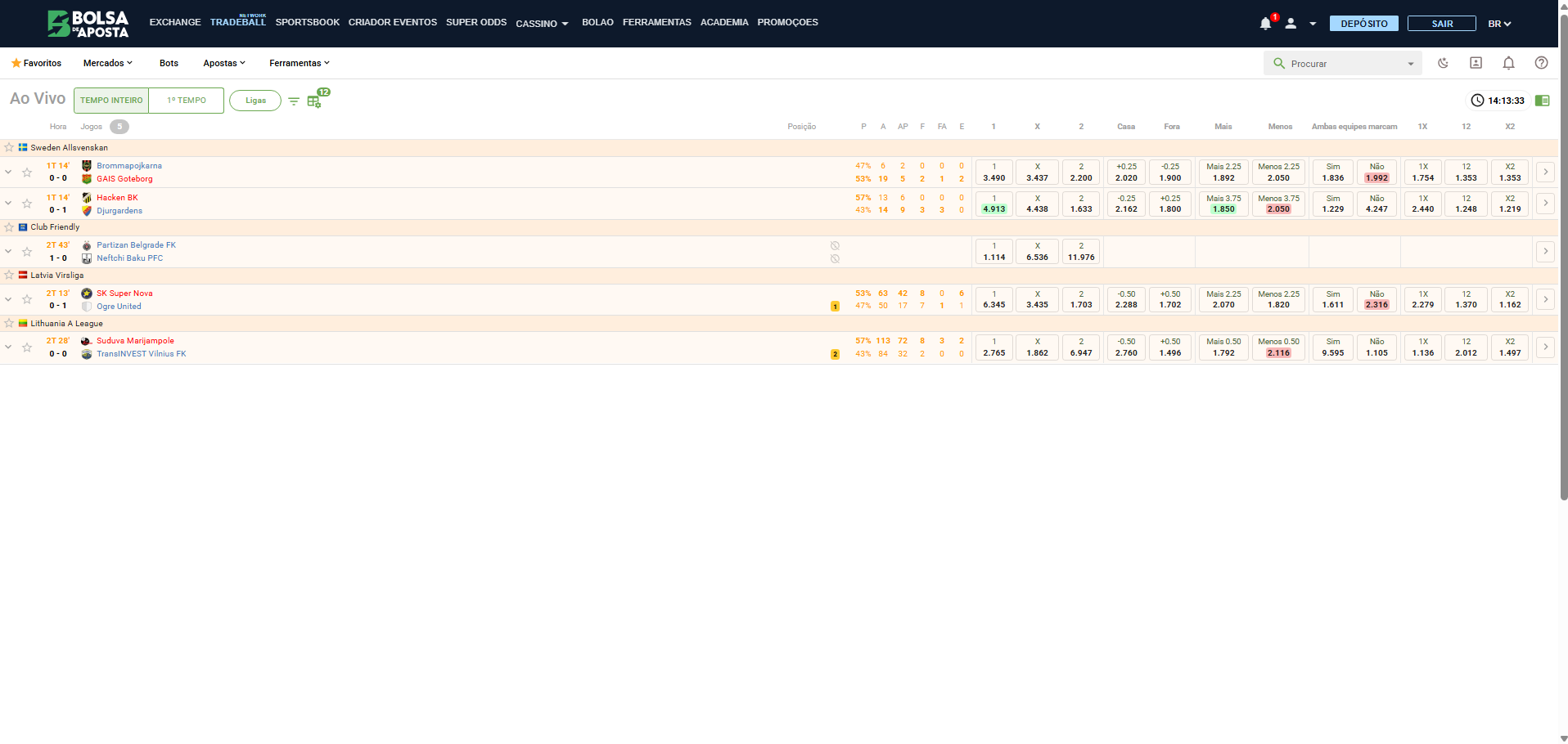 Tradeball do Bolsa de Apostas: o Tradeball é uma ferramenta de apoio à operação ao vivo, que admite o uso de **bots**