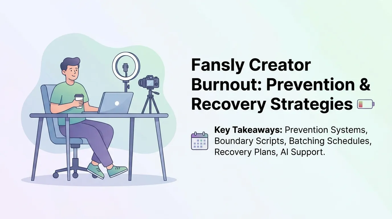 Fansly Creator Burnout: Prevention & Recovery Strategies