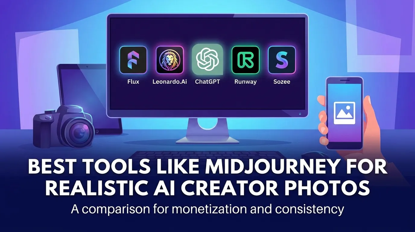 Best Tools Like Midjourney for Realistic AI Creator Photos